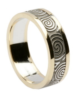 Newgrange Spiral Ring with Heavy Flat Trims