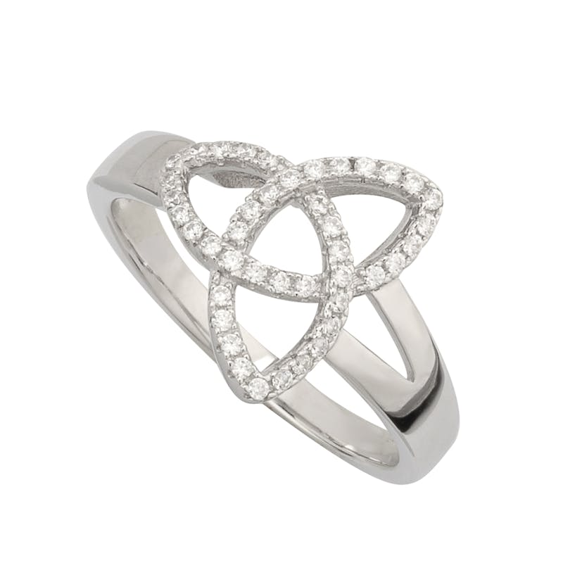 Attractive Sterling Silver Trinity Knot Ring For Women