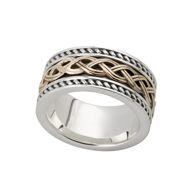 Heavy 10mm Celtic Knot Ring, Made in Ireland