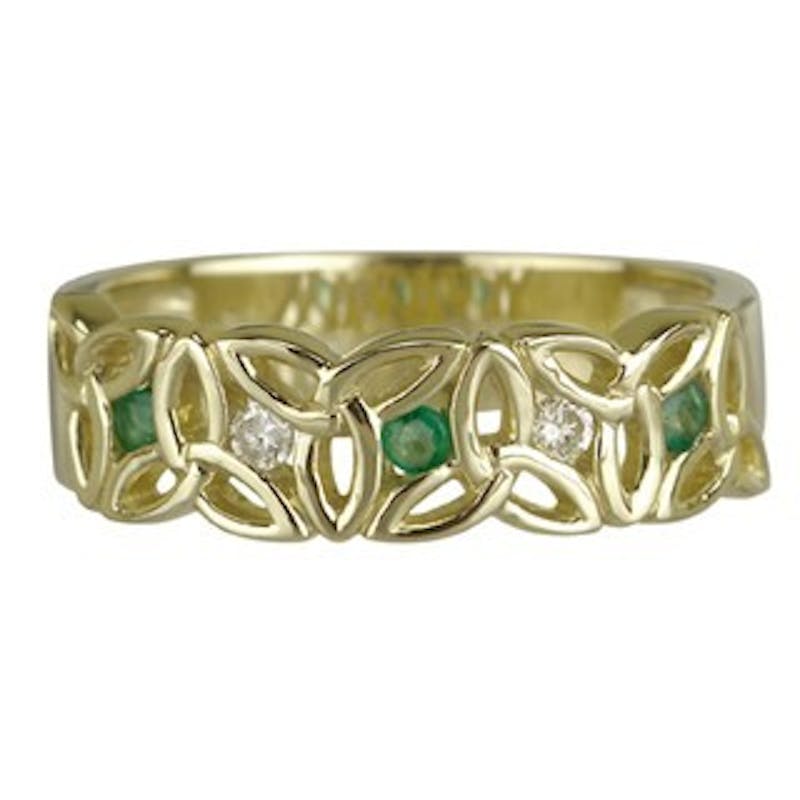 Womens Irish 10K Yellow Gold Trinity Knot Ring