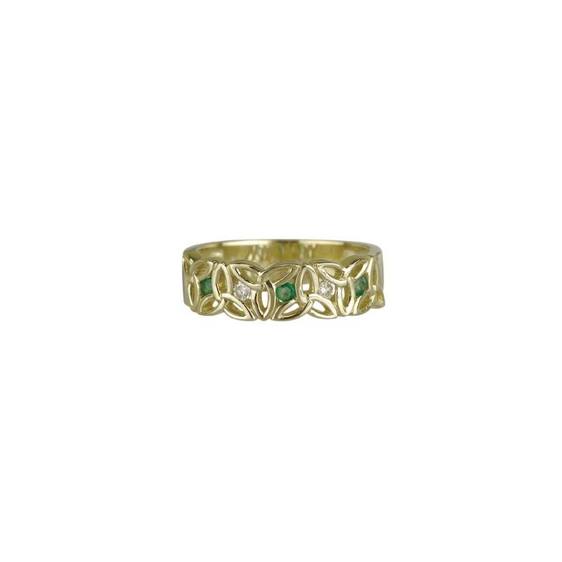 Womens Irish 10K Yellow Gold Trinity Knot Ring