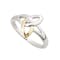 Silver and 10k Gold Diamond Set Trinity Knot Ring - Gallery
