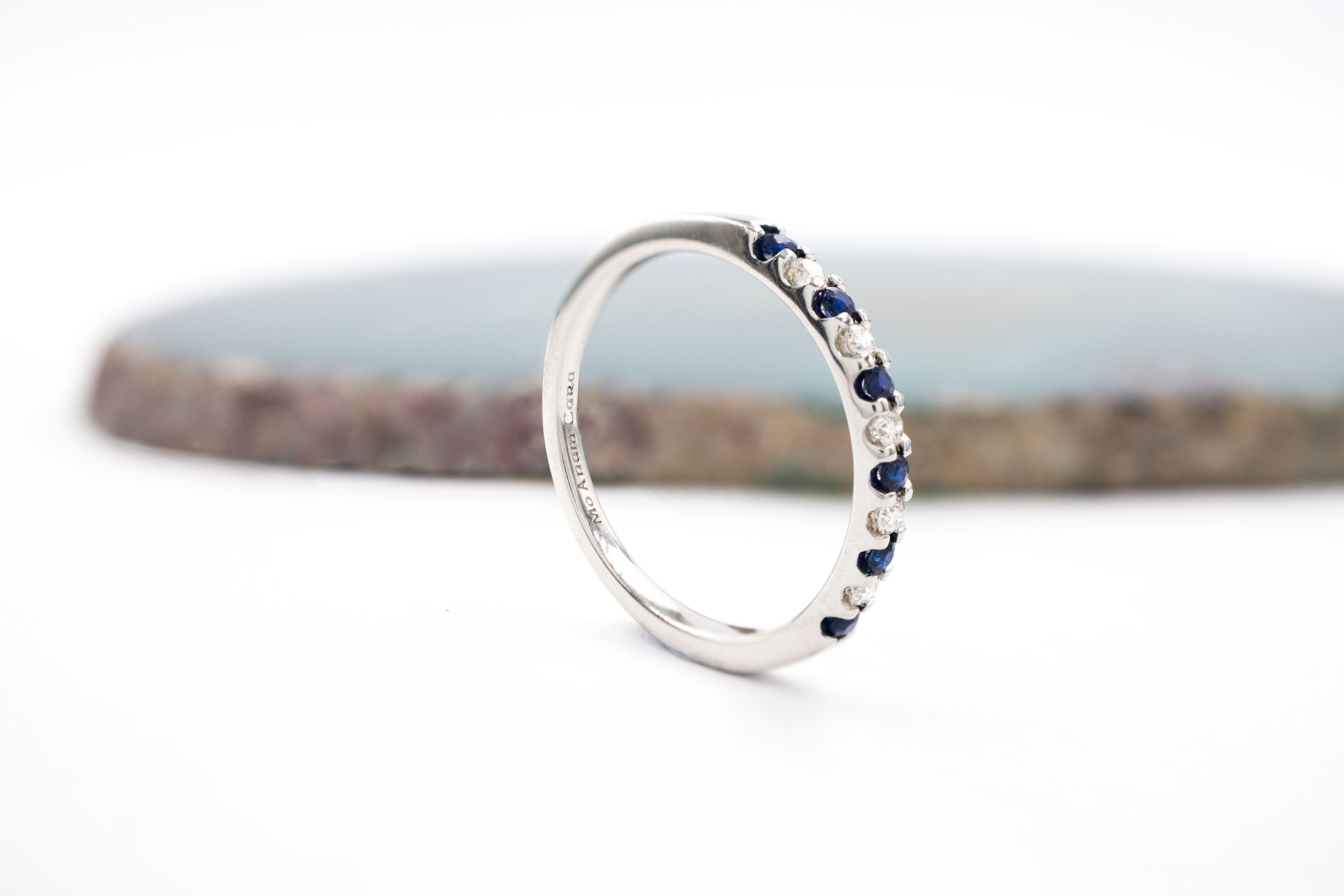 Romantic 18K White Gold Mo Anam Cara Wedding Ring For Women