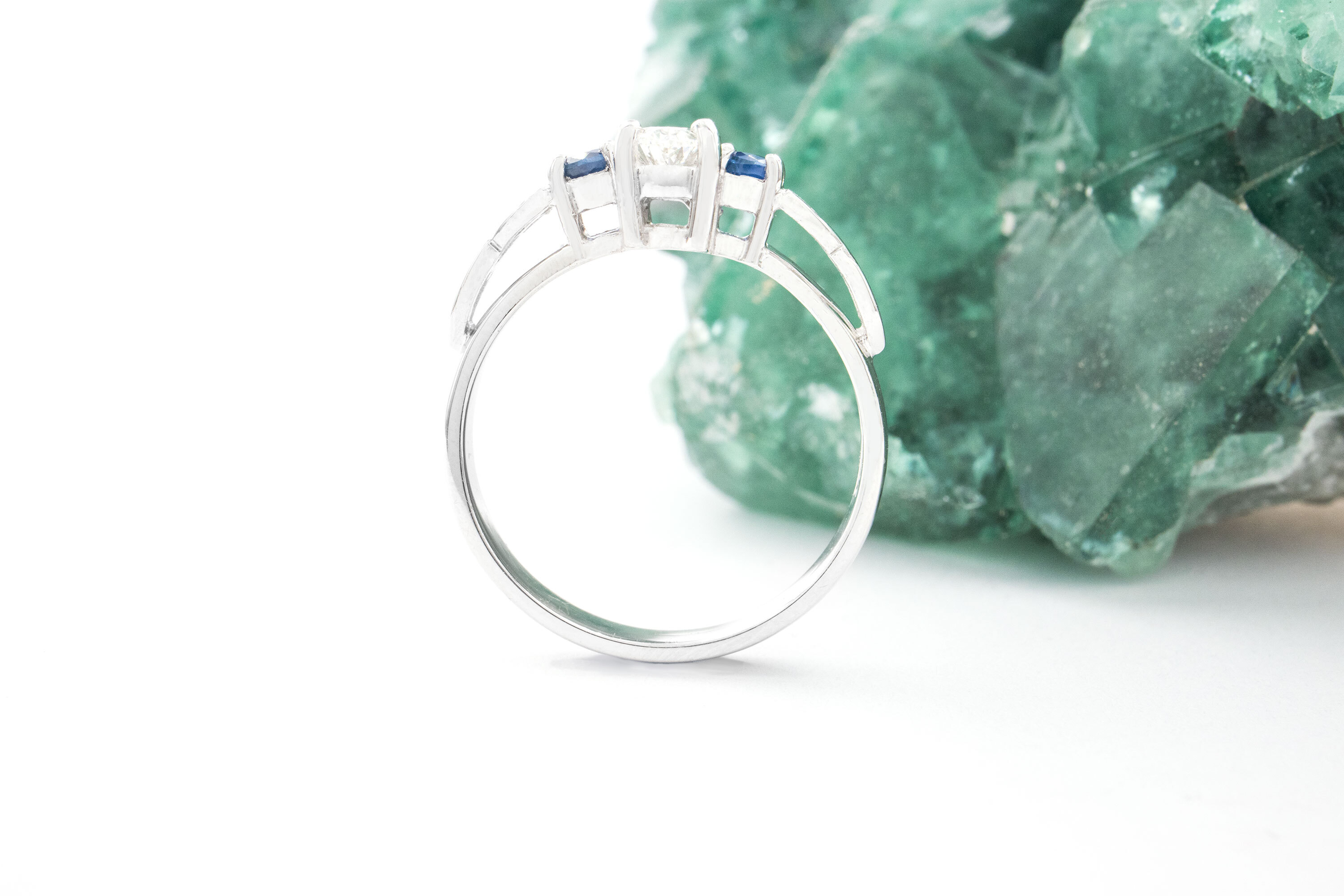 Authentic White Gold Trinity Knot Ring For Women