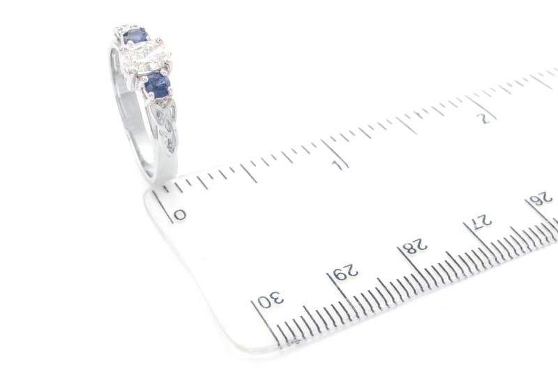 Womens Genuine 14K White Gold Trinity Knot 0.40ct Lab Grown Diamond Engagement Ring