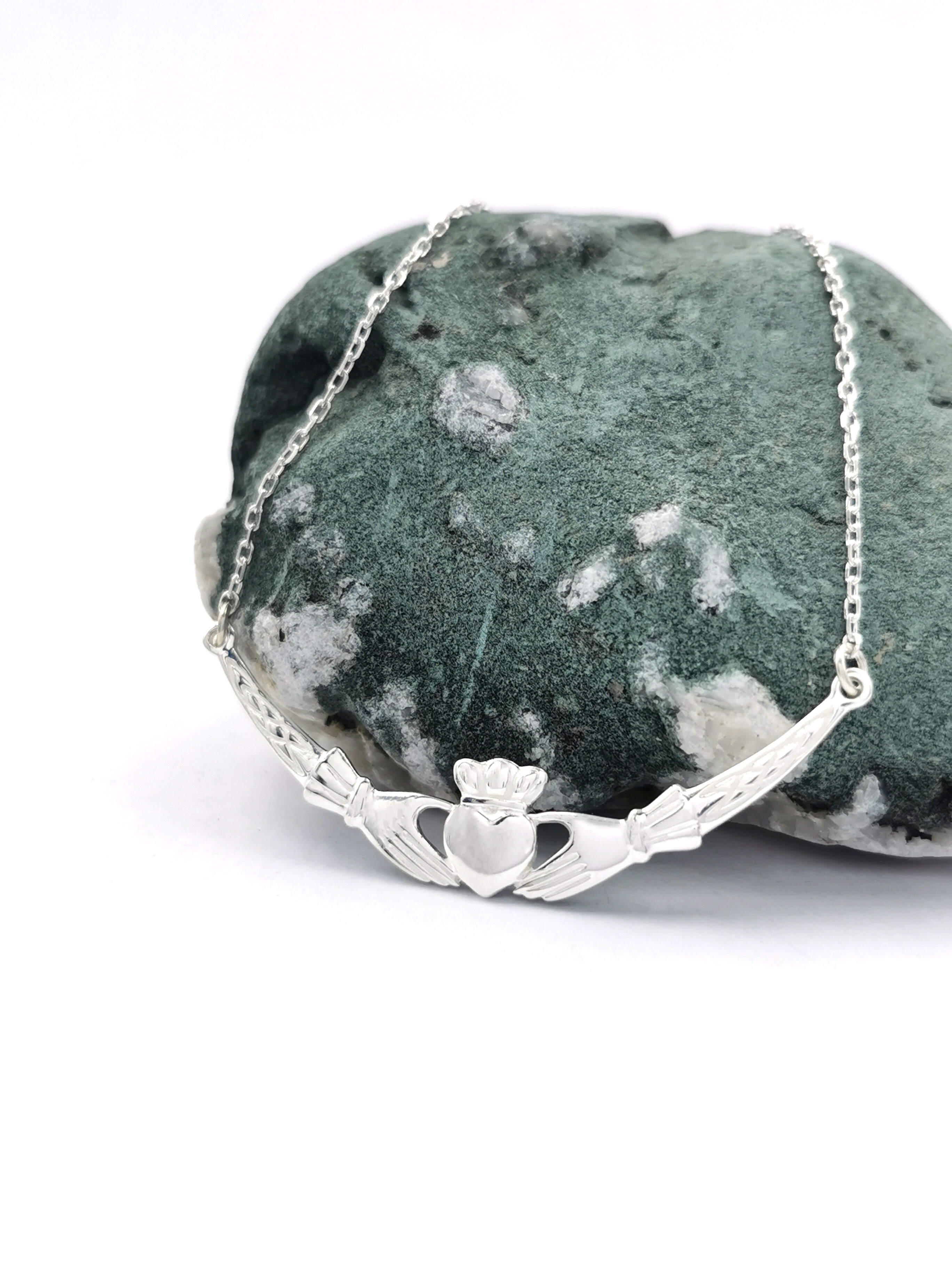 Authentic Sterling Silver Claddagh Necklace For Women