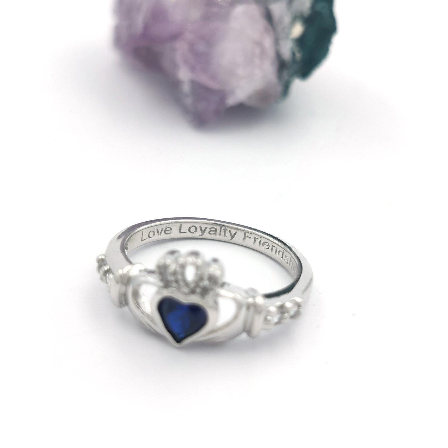 Attractive Sterling Silver September Birthstone Ring For Women