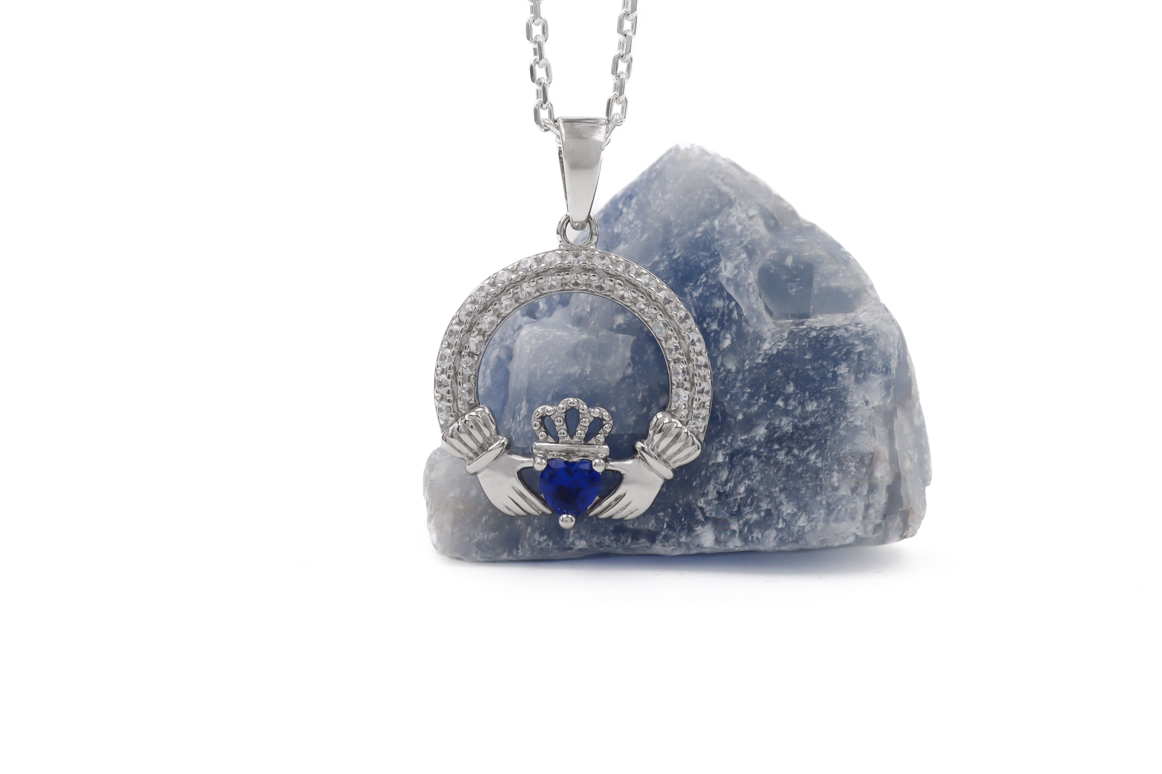 Womens Polished Sterling Silver September Birthstone Gift Set