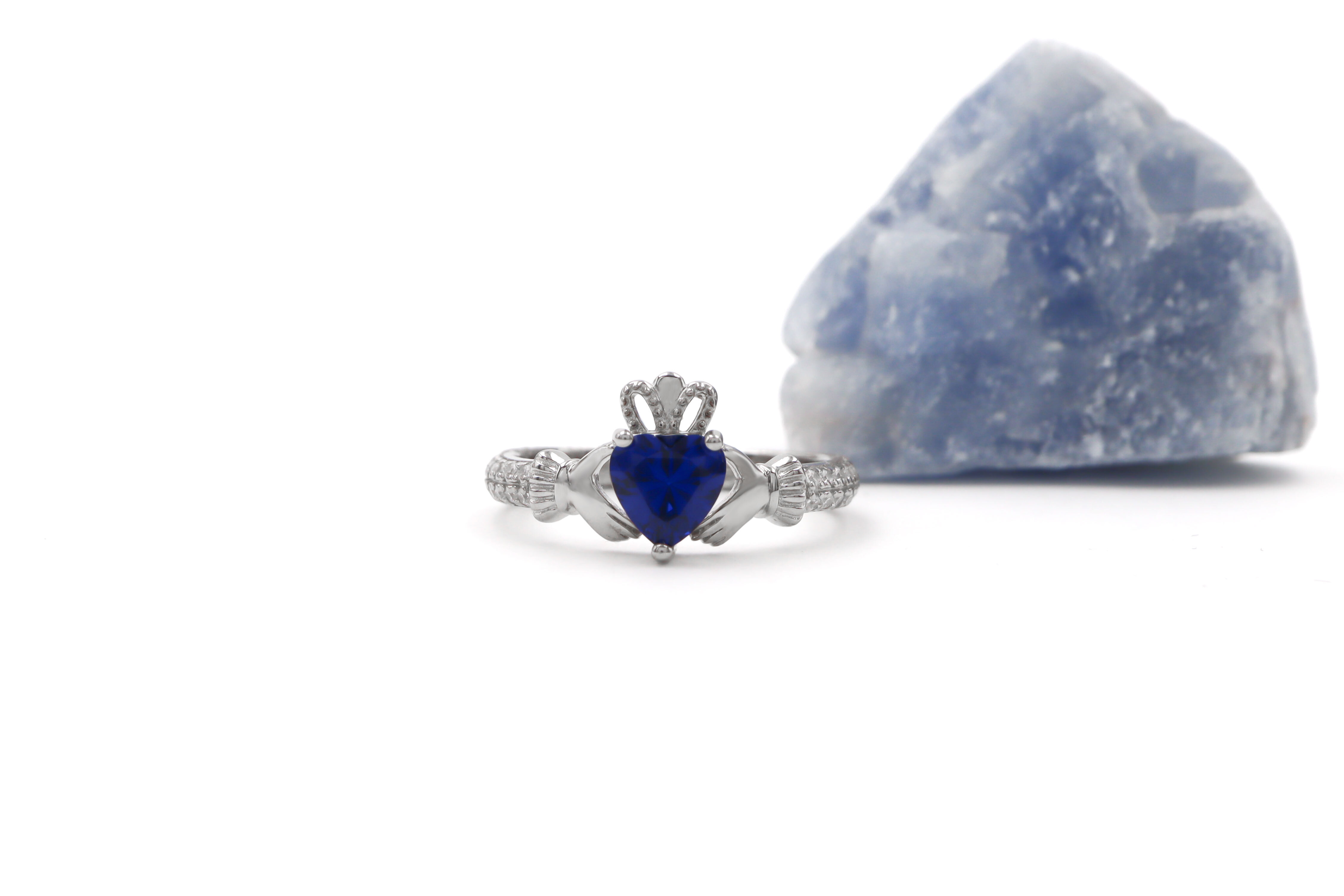 Personalized Sterling Silver September Birthstone Gift Set For Women With a Polished Finish