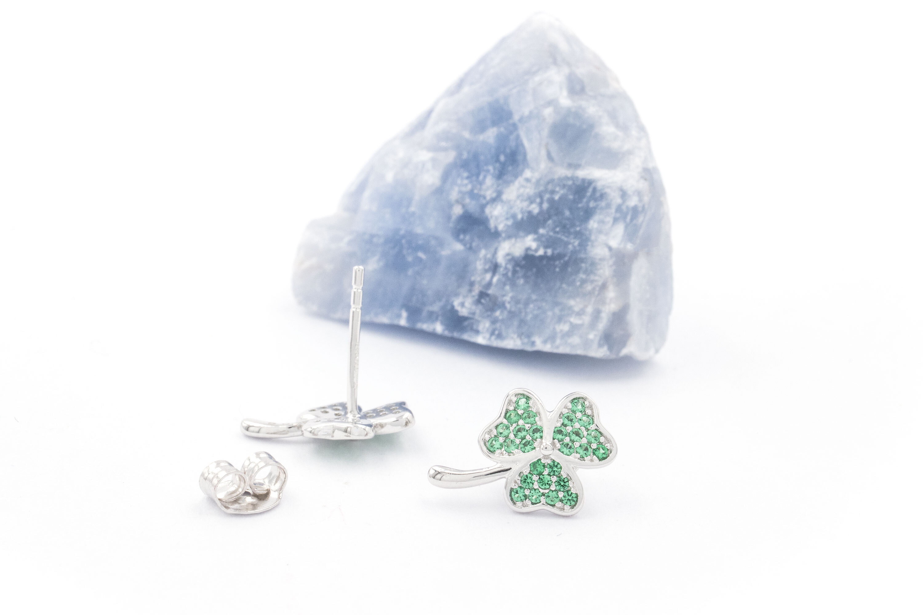 Petite Gorgeous Sterling Silver Shamrock Gift Set For Women