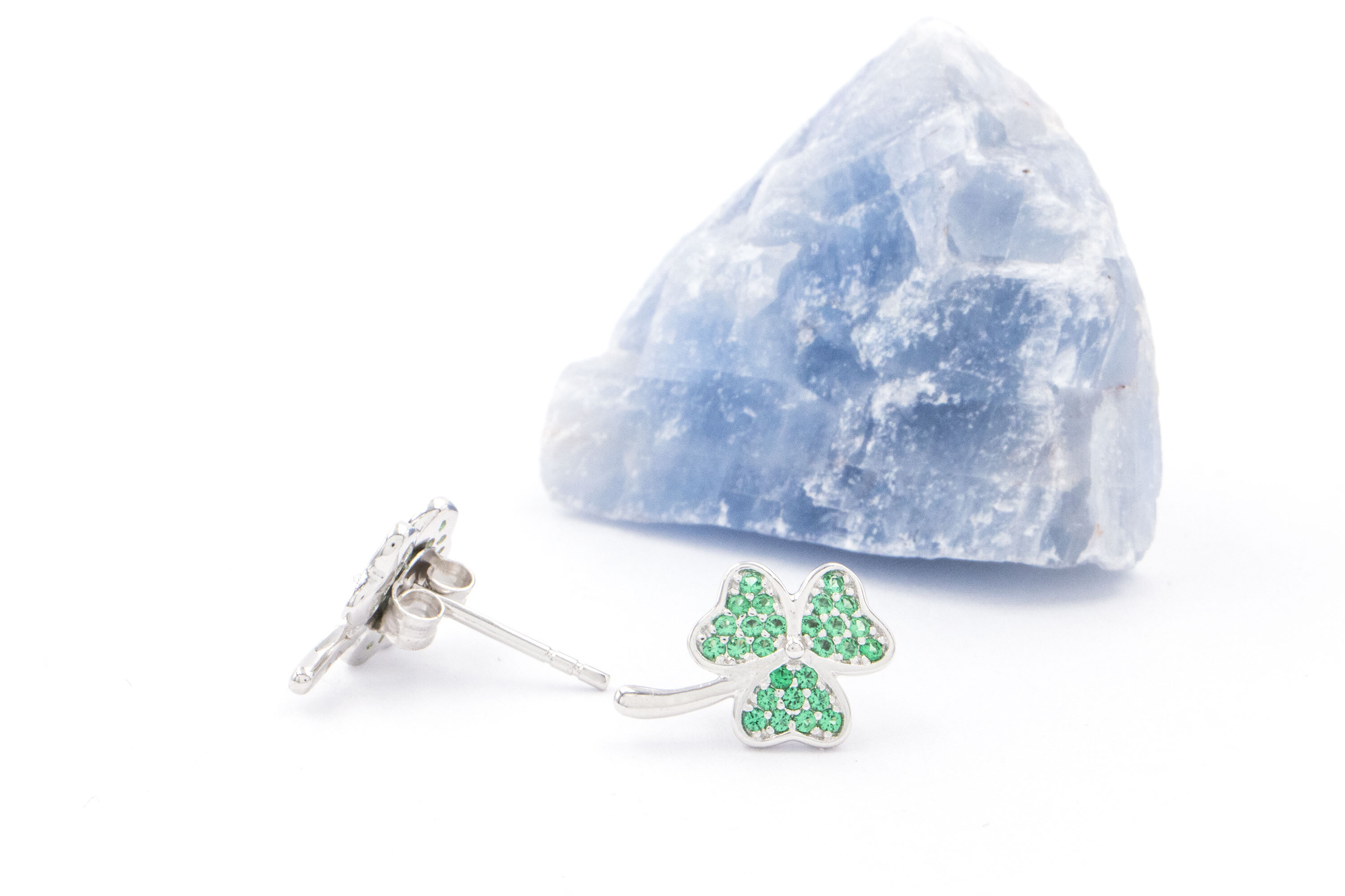 Genuine Sterling Silver Shamrock Gift Set For Women