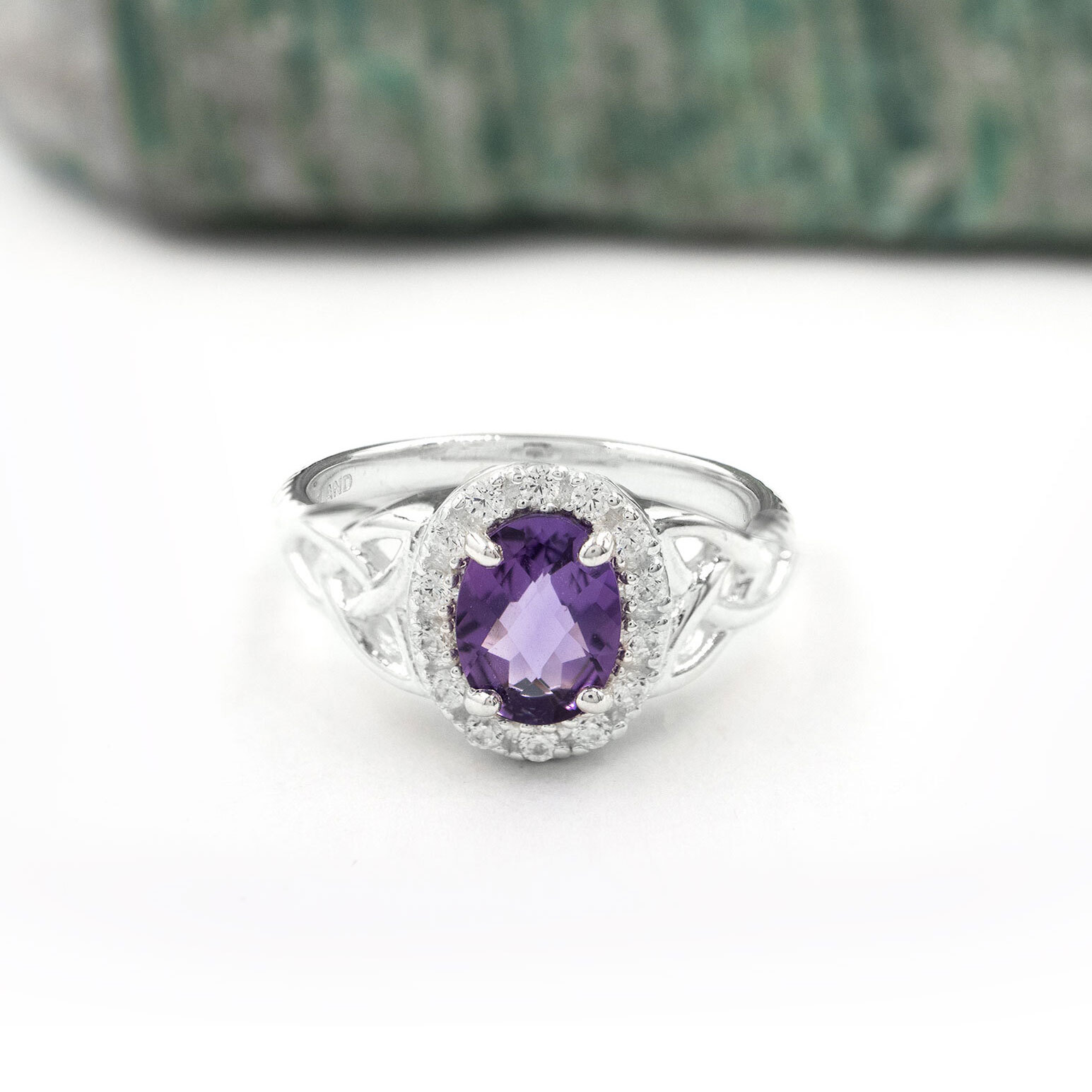 Halo Trinity Knot Ring