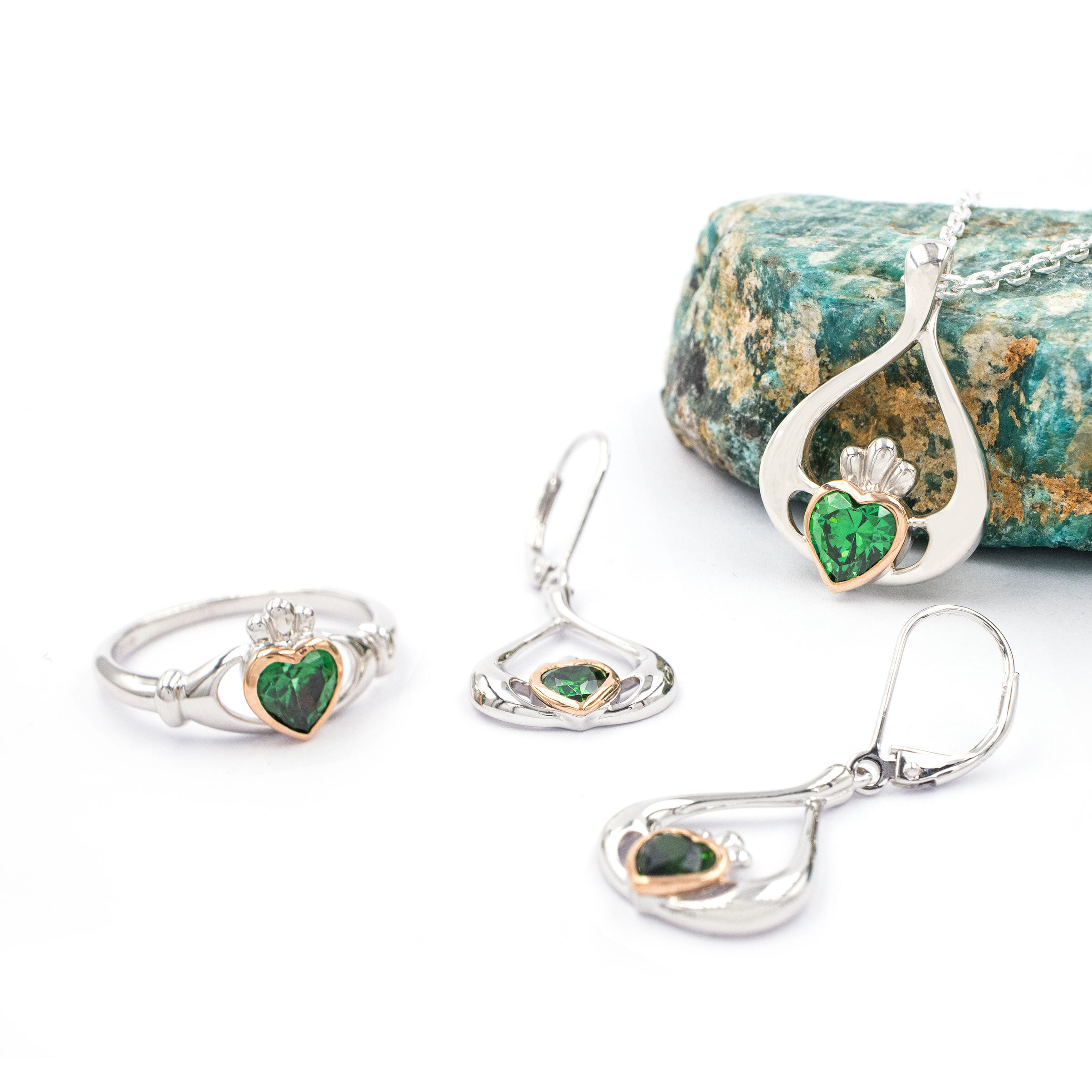 Necklace, Drop Earring and Ring Set