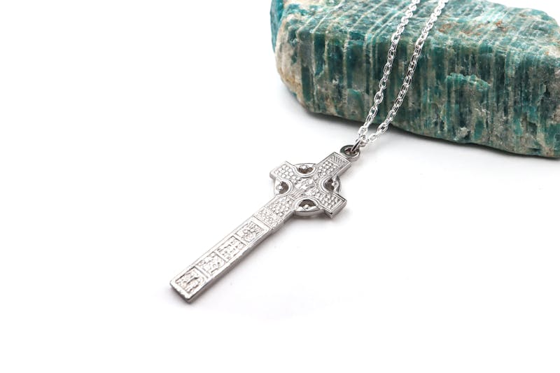Irish Sterling Silver Celtic Cross Necklace