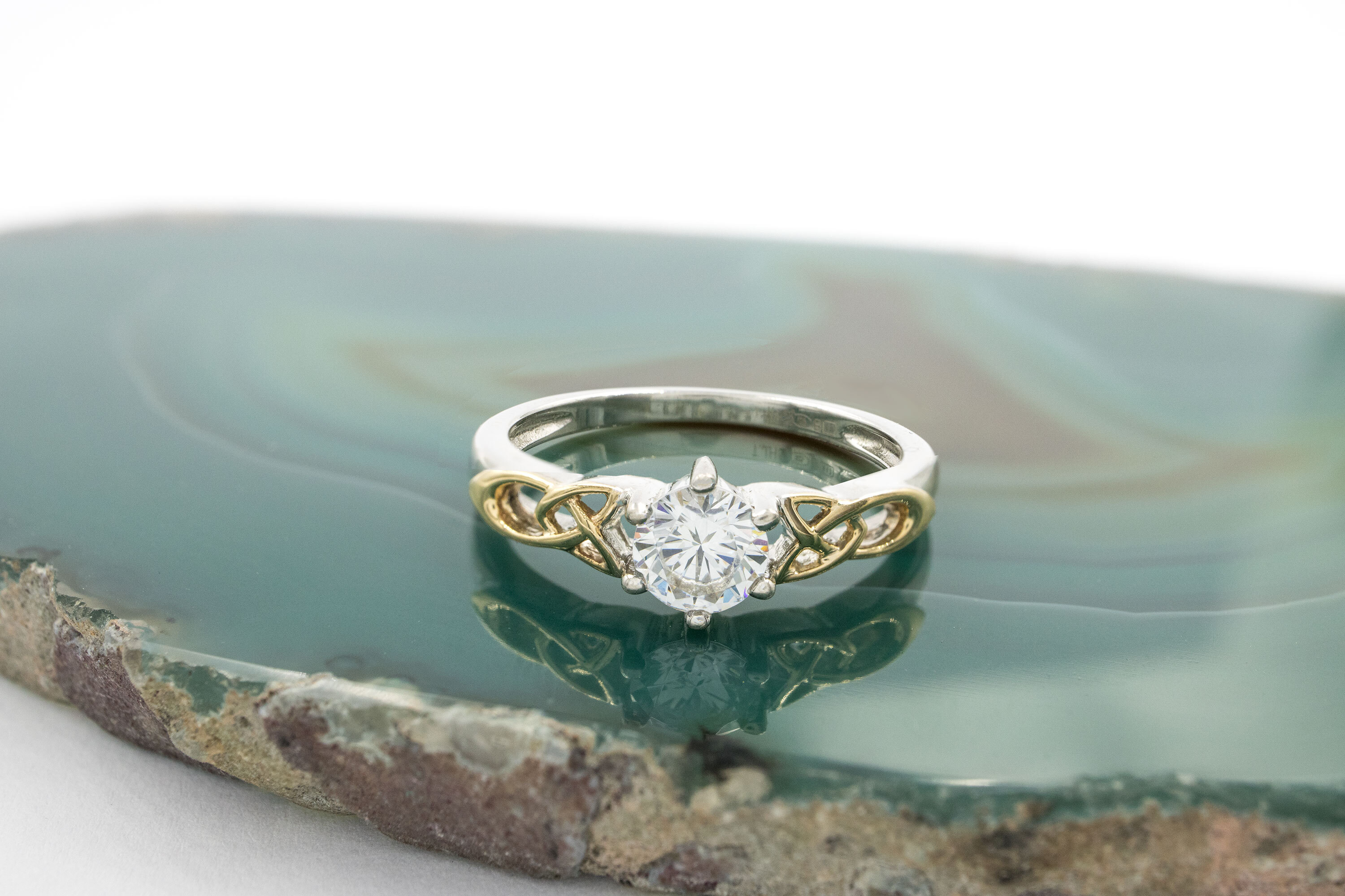 Womens Sterling Silver Trinity Knot Ring