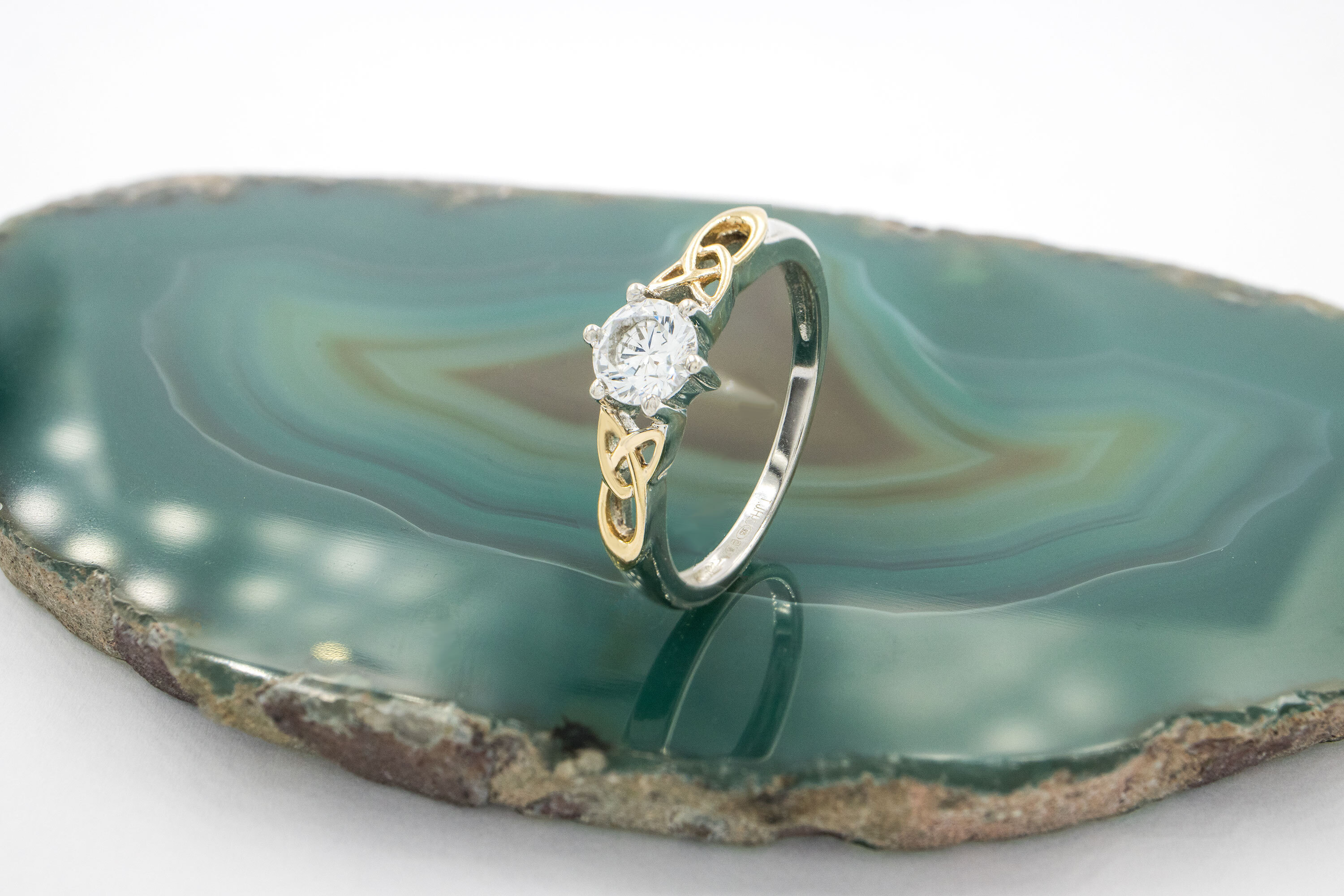 Womens Trinity Knot Ring in Real Sterling Silver