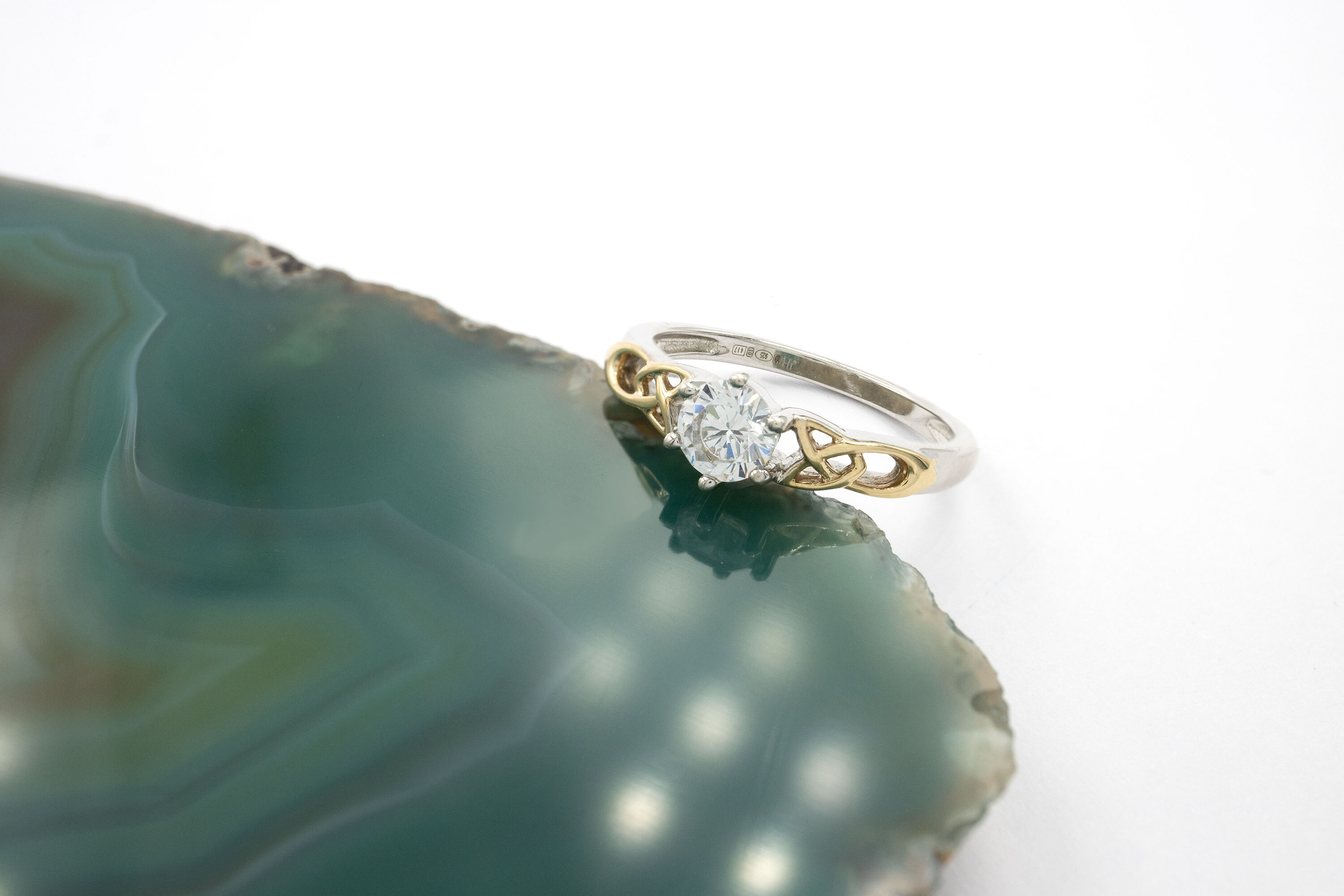 Womens Trinity Knot Ring in Real Sterling Silver