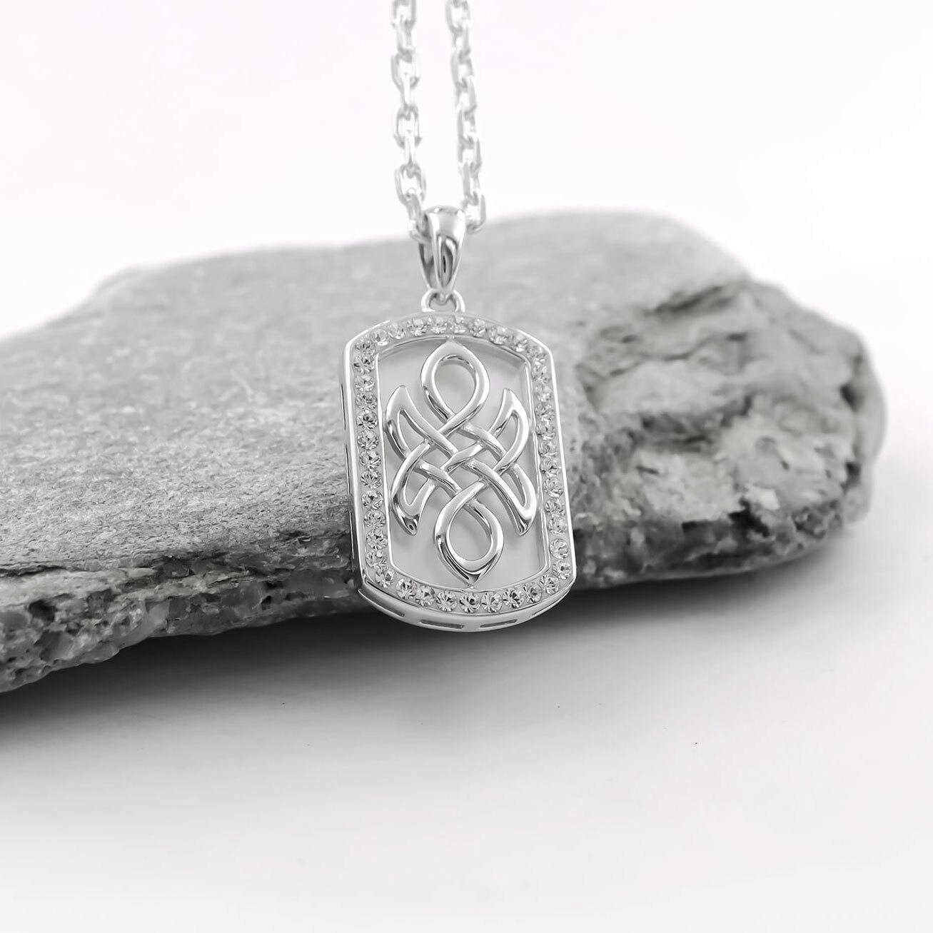 Mother of Pearl Celtic Knot Necklace, From Ireland | My Irish Jeweler
