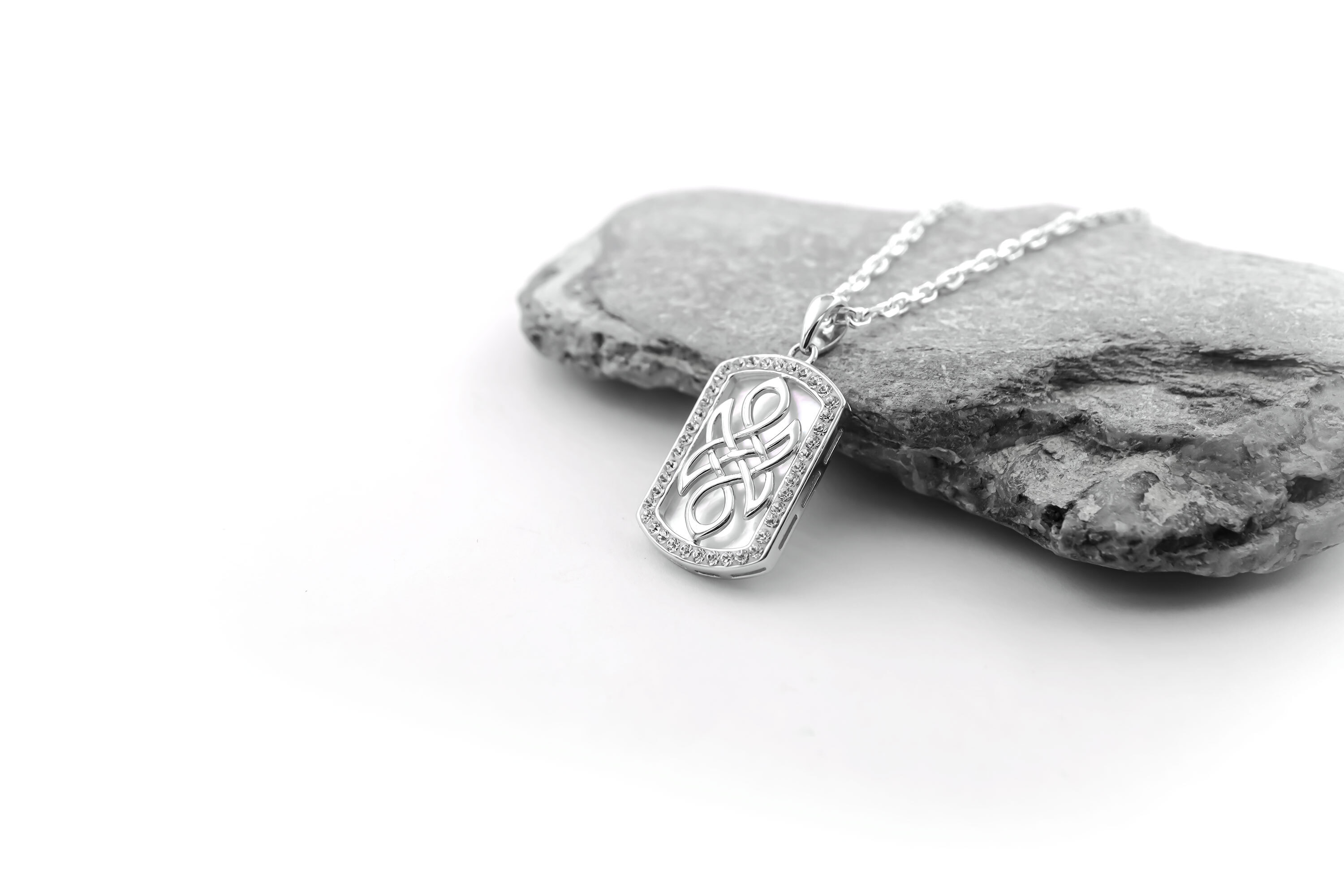 Real Sterling Silver Celtic Knot Necklace For Women