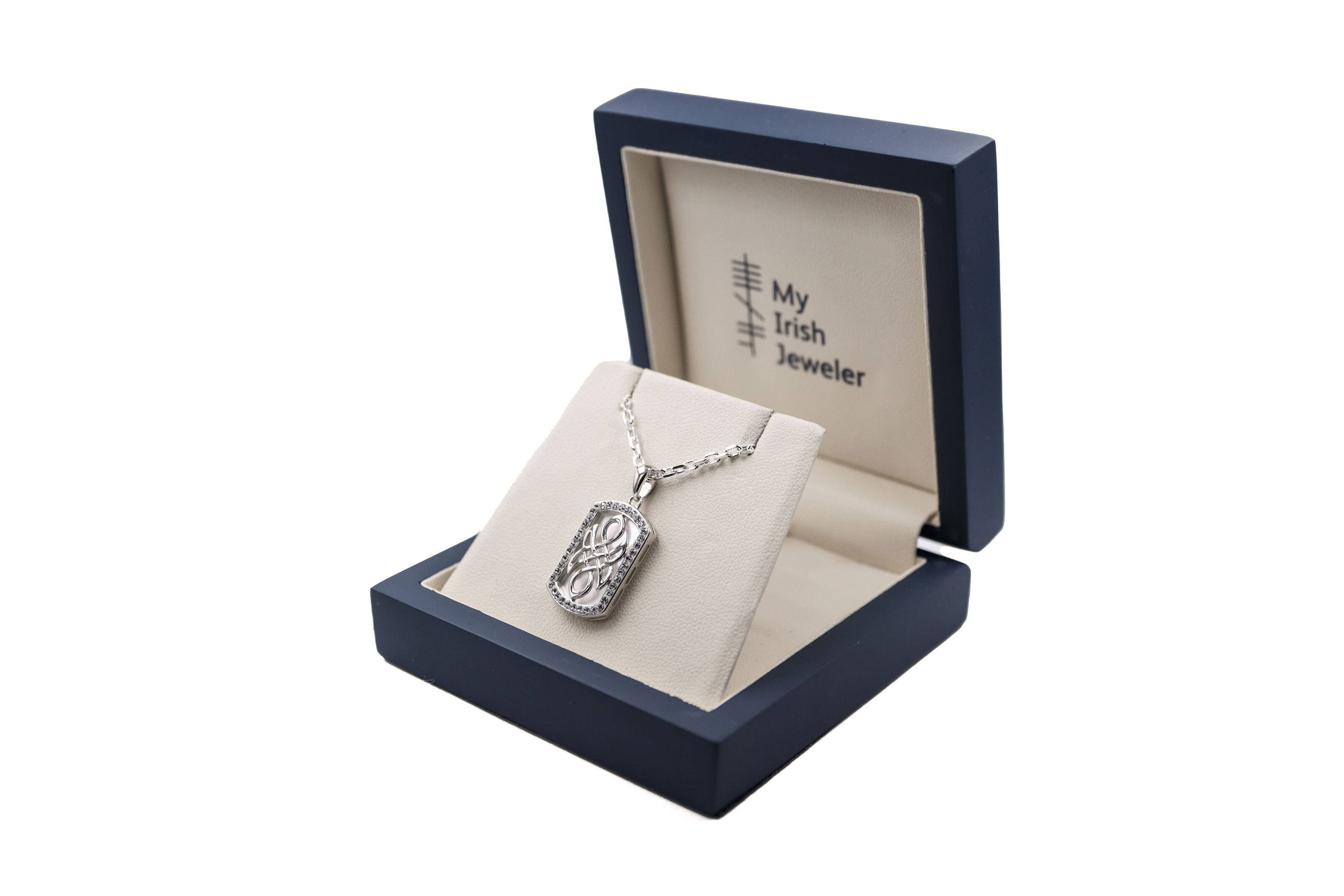 Womens Sterling Silver Celtic Knot Necklace