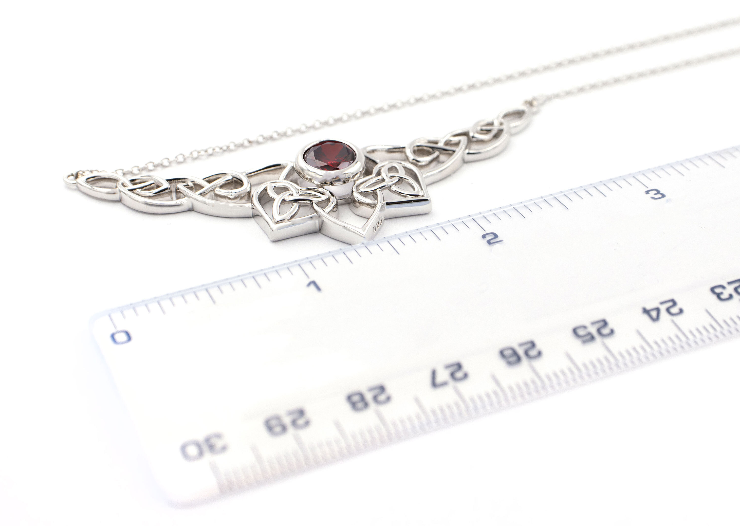 Womens Celtic Knot Necklace in Sterling Silver