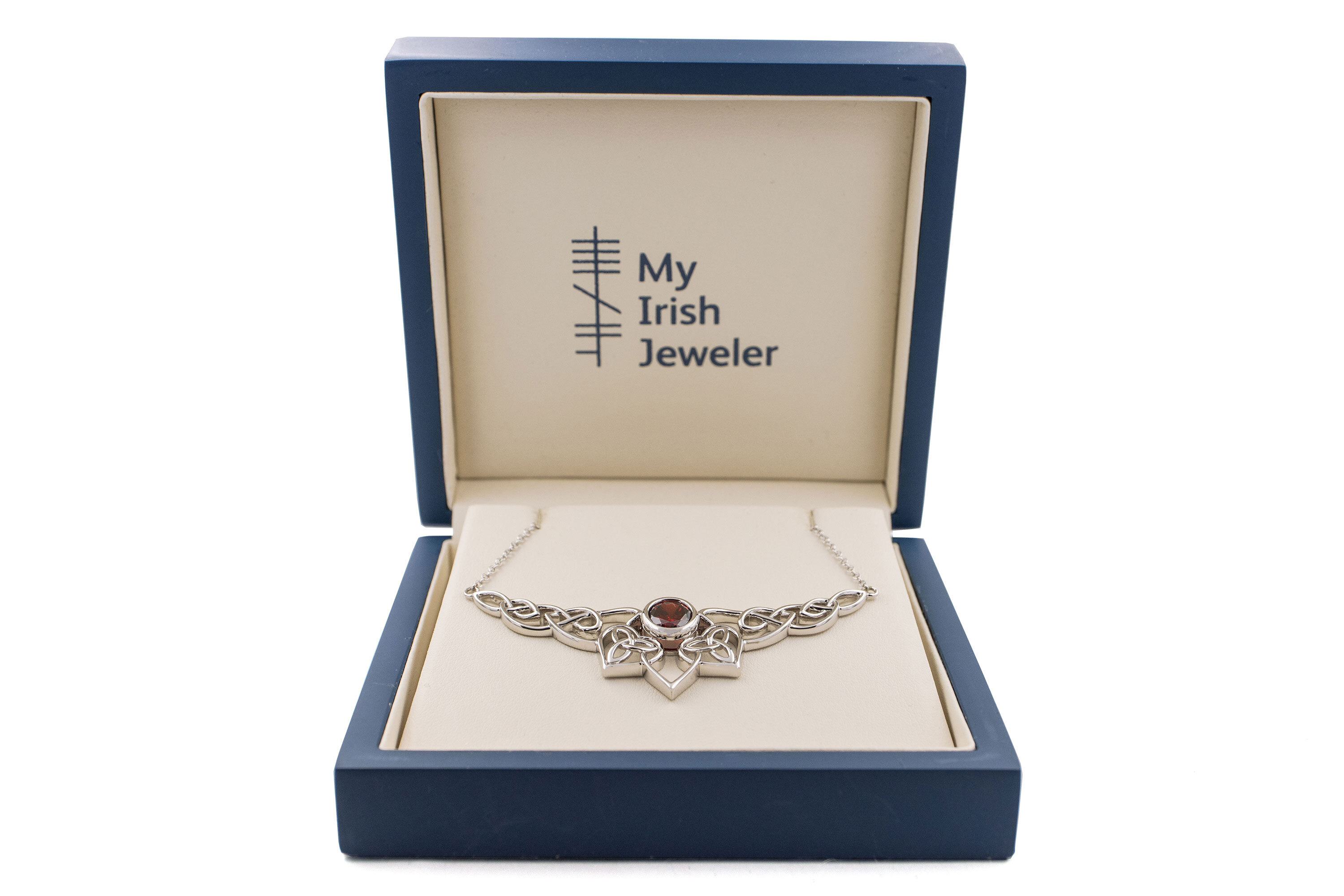 Womens Celtic Knot Necklace in Sterling Silver