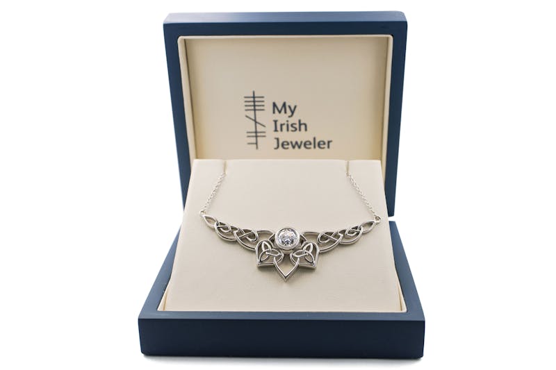 Real Sterling Silver Celtic Knot Necklace For Women