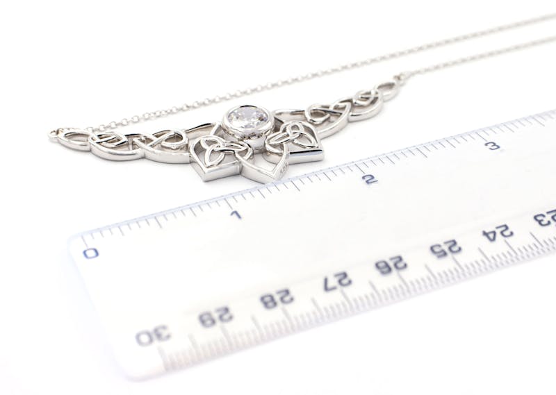 Womens Celtic Knot Necklace in Real Sterling Silver
