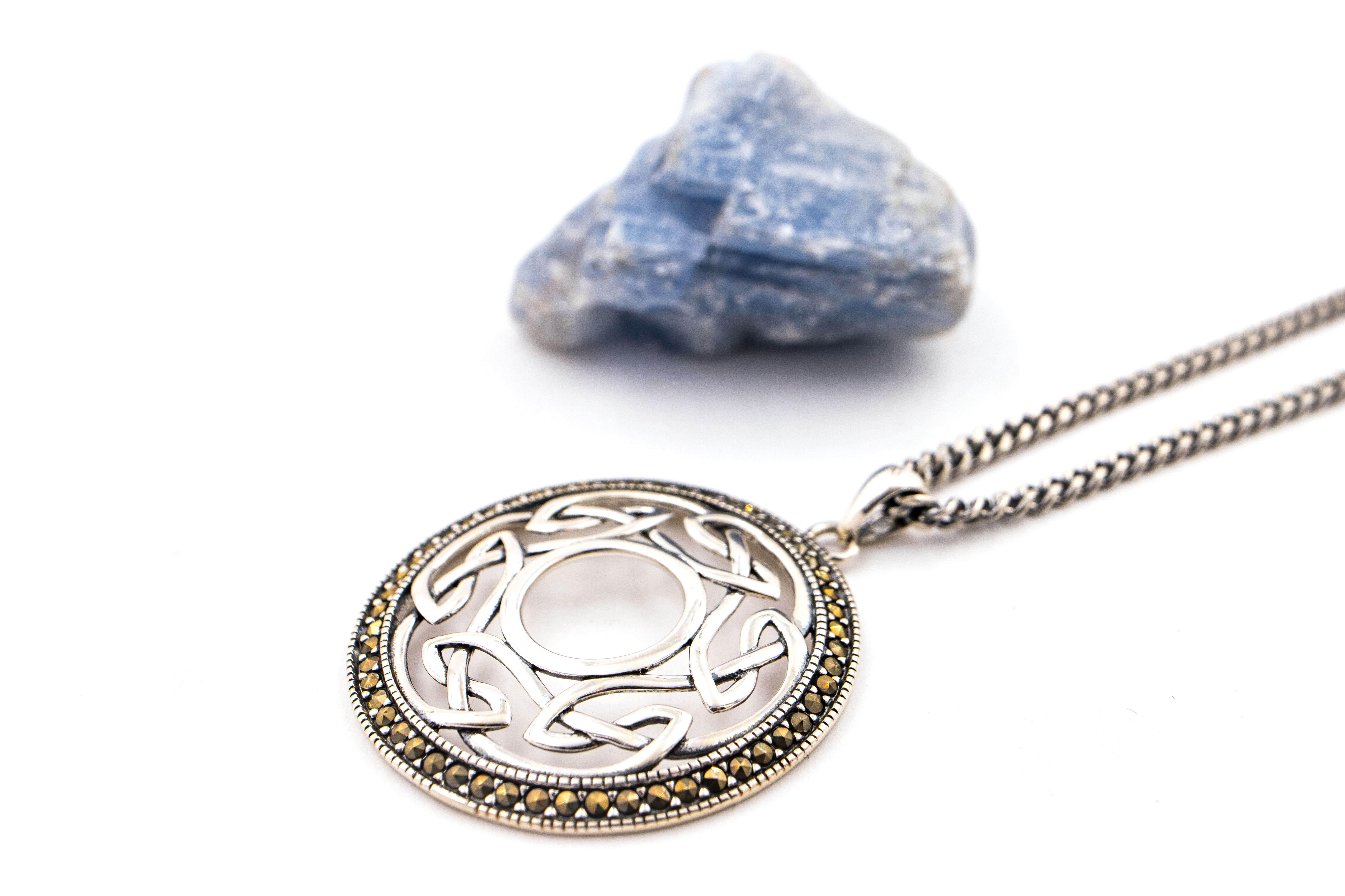 Womens Celtic Knot Necklace in Sterling Silver