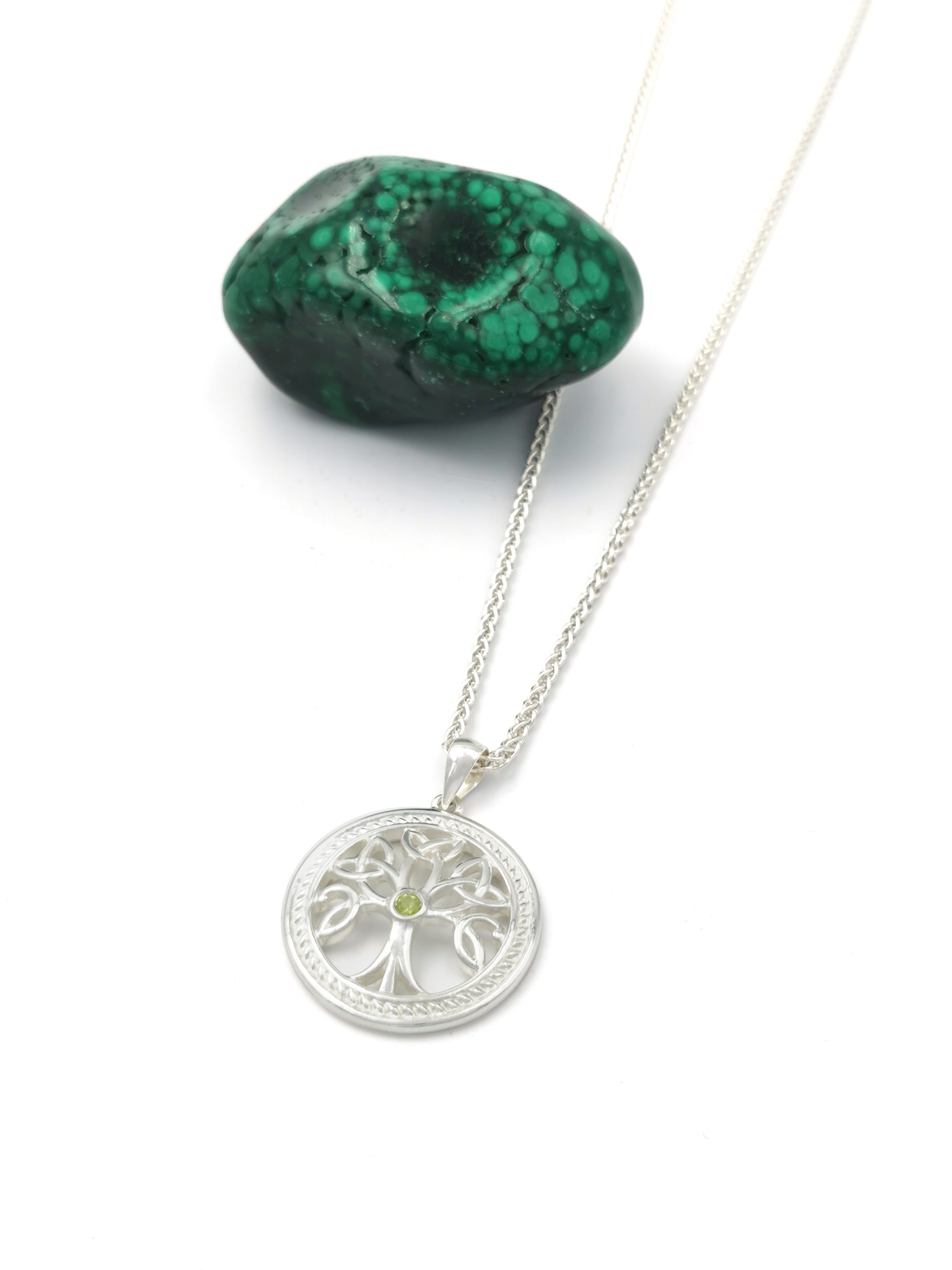 Celtic Green Tree Of Life Alloy Necklace Lead Free 