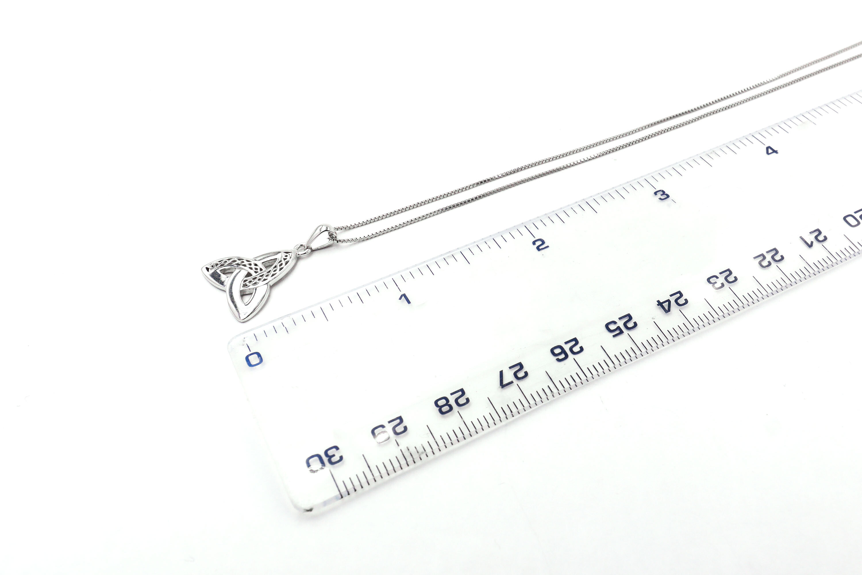 Womens Trinity Knot Necklace in Sterling Silver