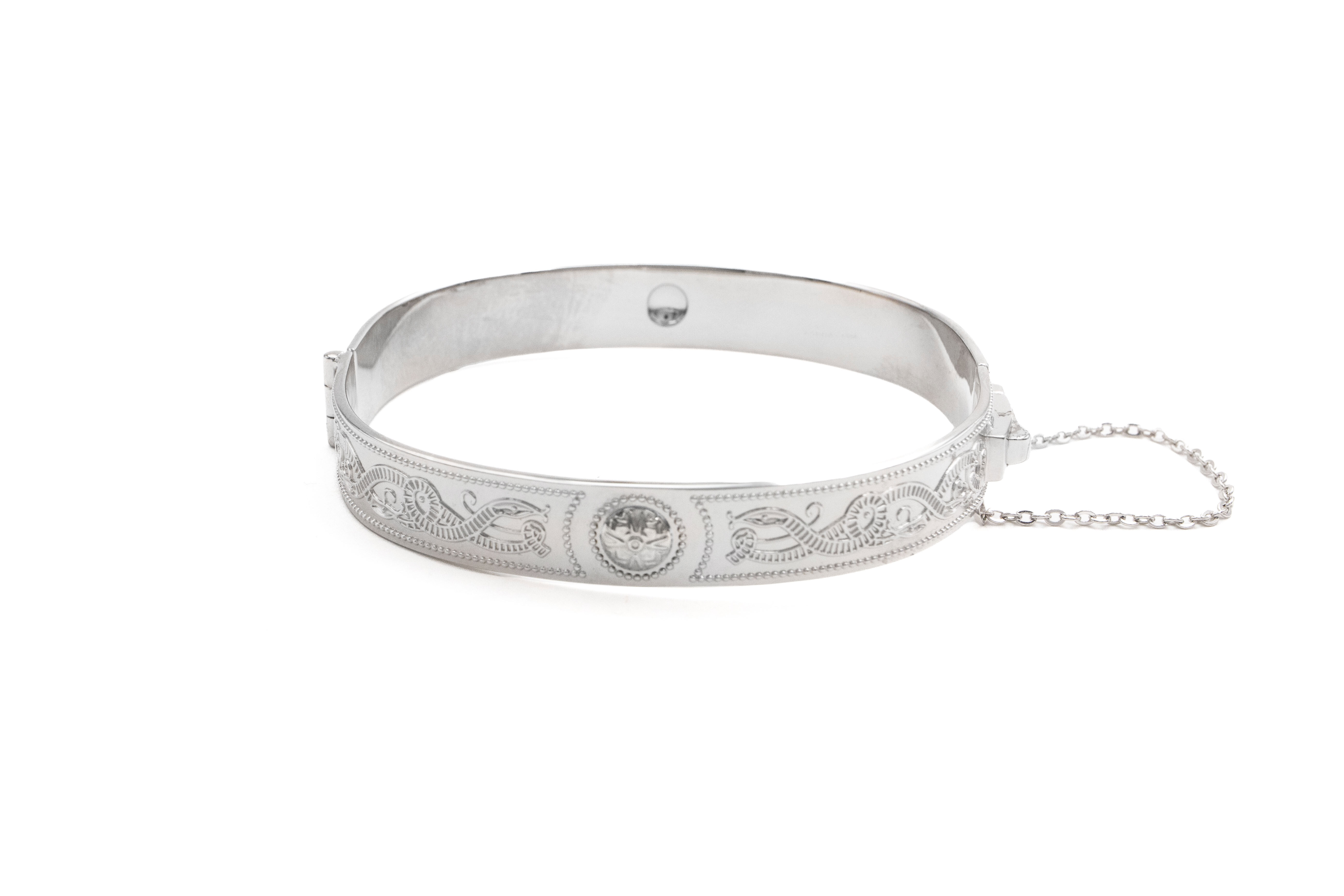 Irish Sterling Silver Celtic Warrior Bangle For Women