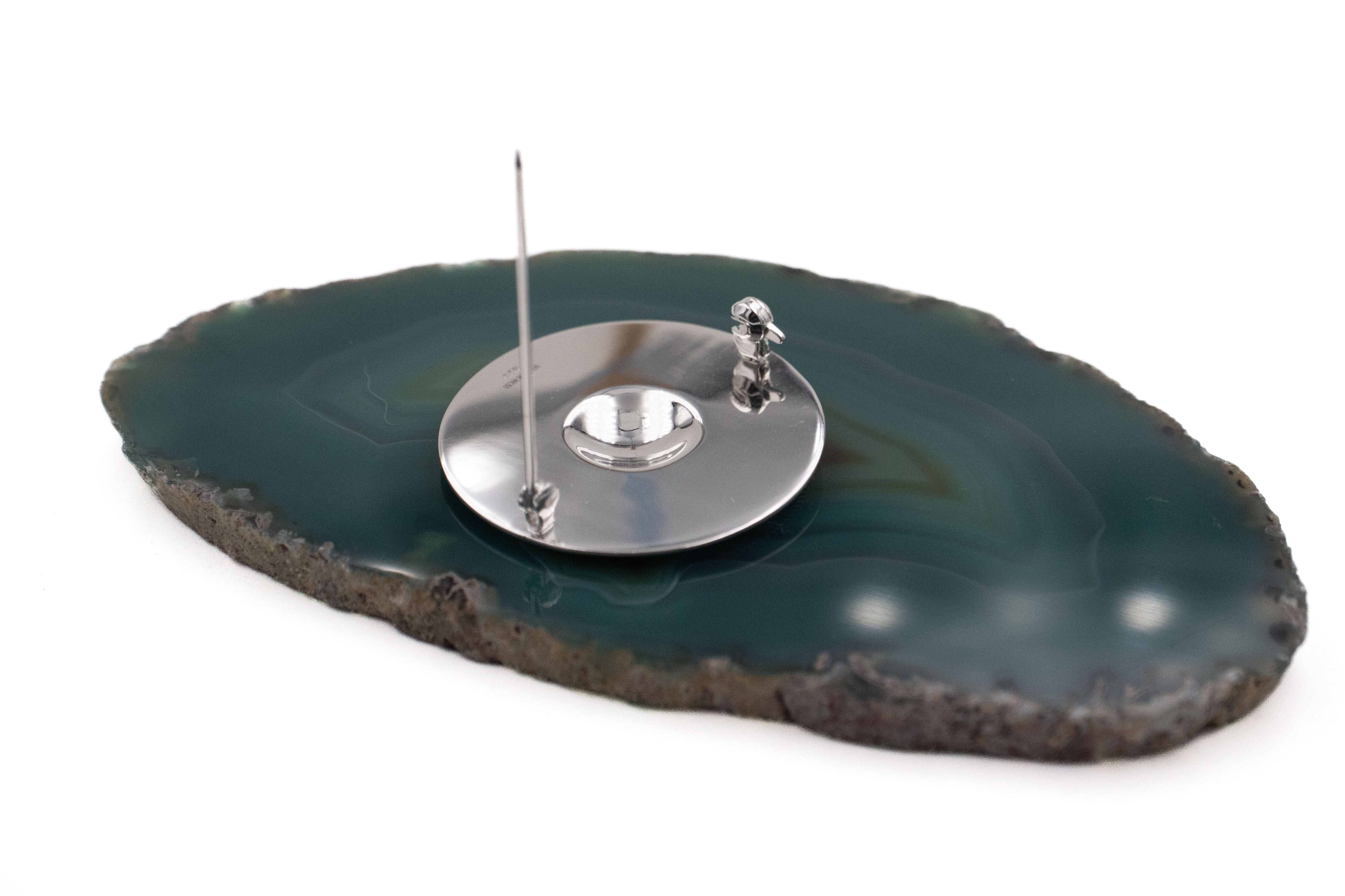 Striking Sterling Silver Celtic Warrior & Celtic Knot Brooch. Photographed Open.