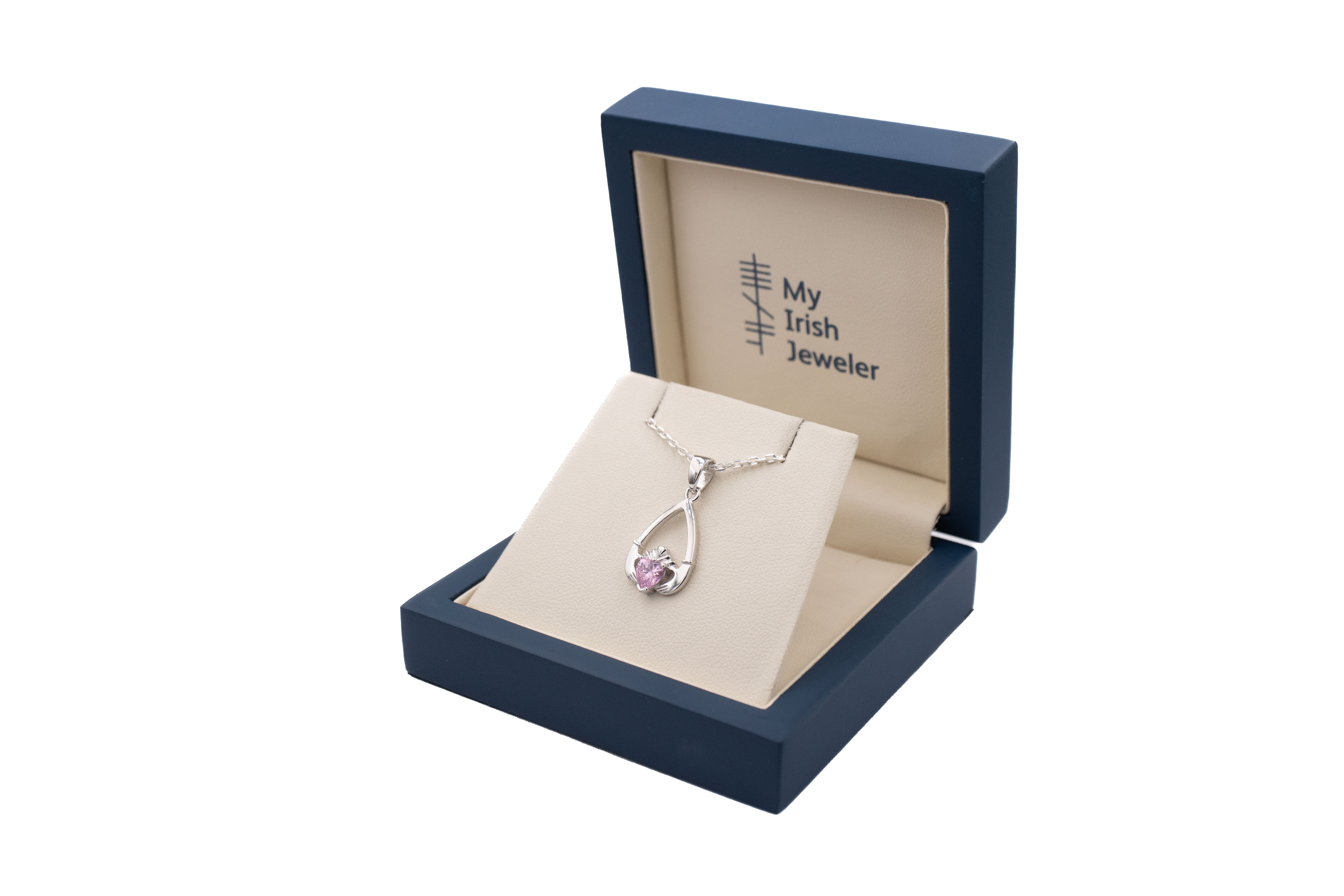 Womens October Birthstone Necklace in Real Sterling Silver. In Luxury Packaging.