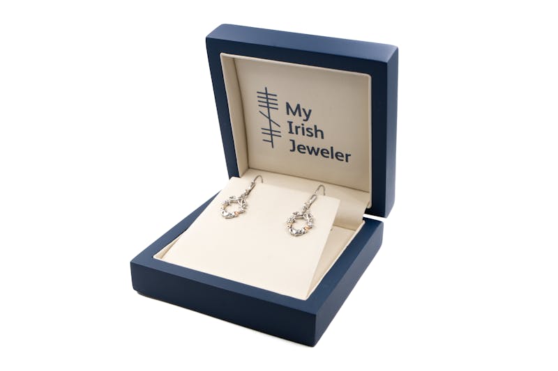 Gorgeous Sterling Silver Claddagh & Shamrock Gift Set For Women