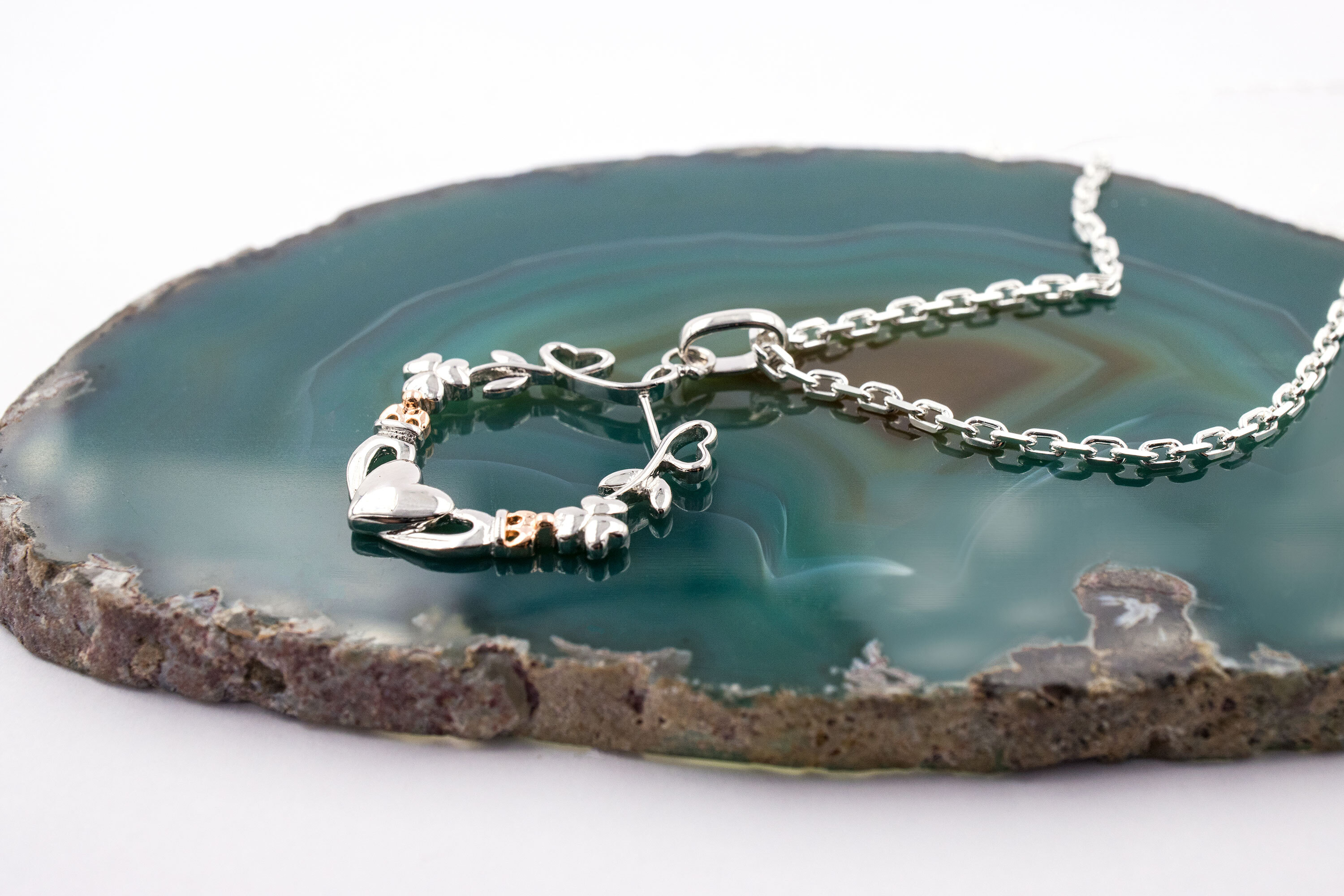 Womens Claddagh Gift Set in Sterling Silver