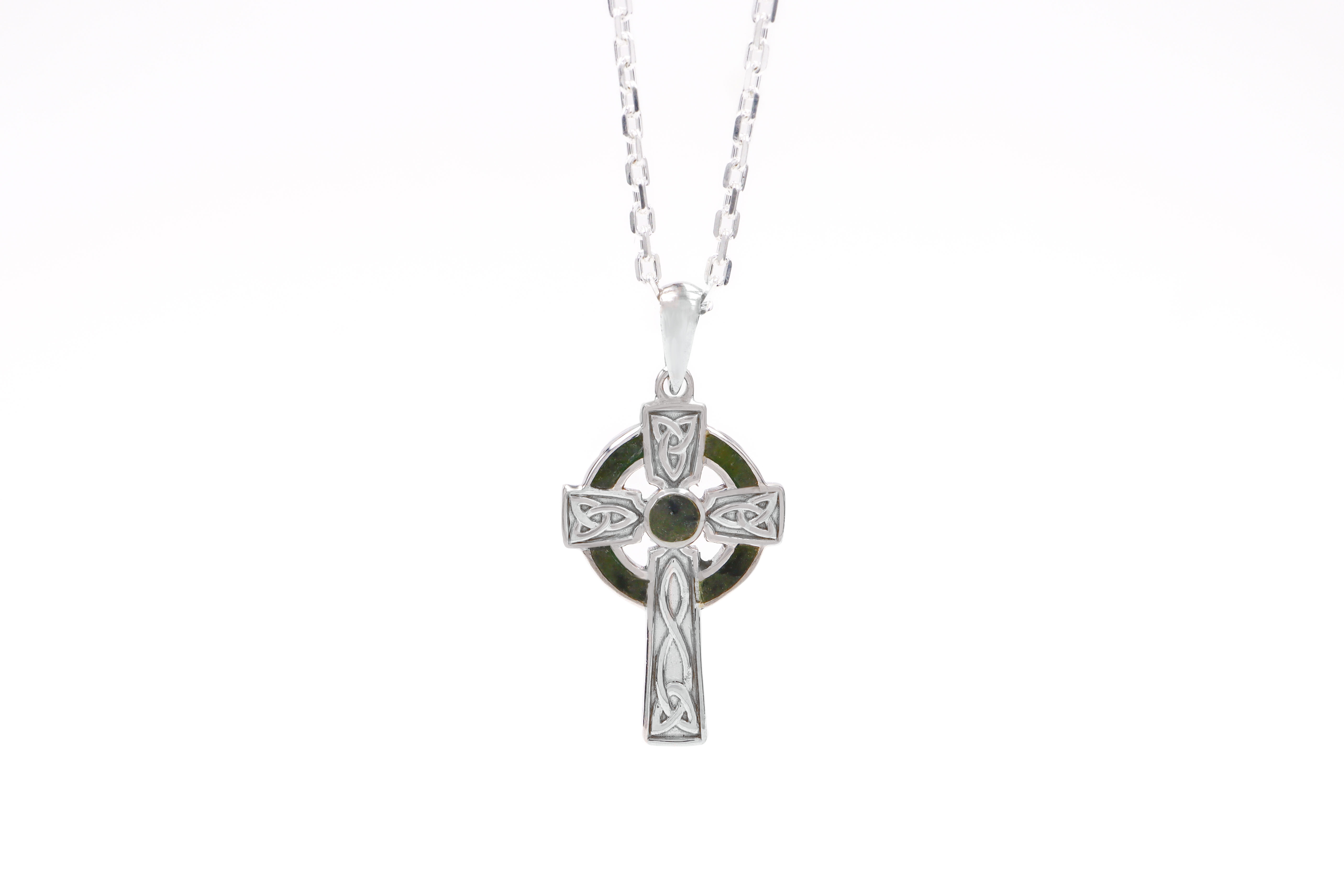 Real Sterling Silver Celtic Cross Necklace For Women