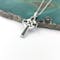 Genuine Sterling Silver Celtic Cross & Connemara Marble Necklace For Women - Gallery