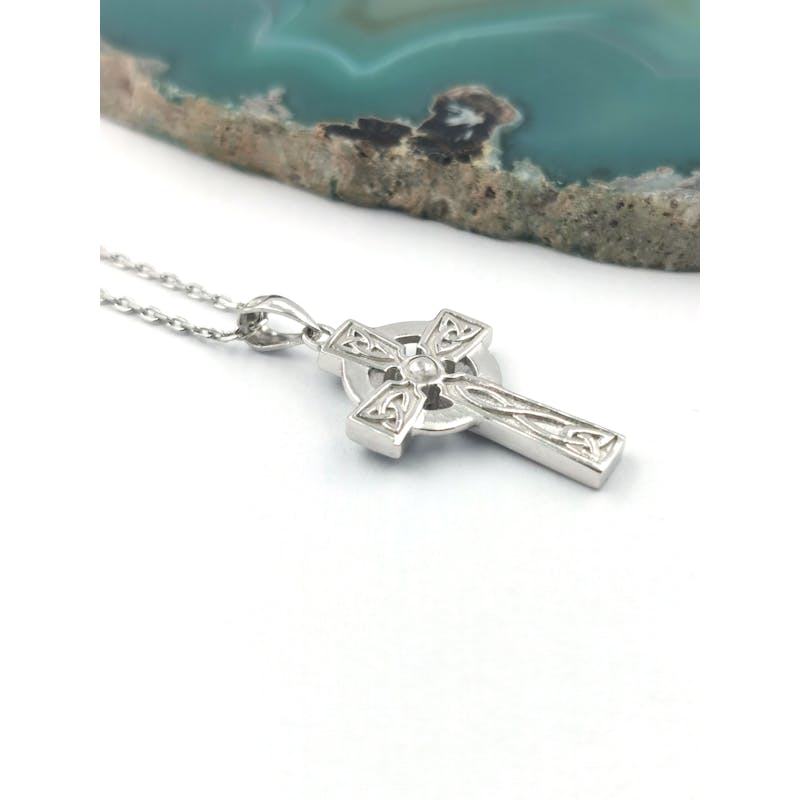 Double Sided Connemara Marble Celtic Cross, From Ireland