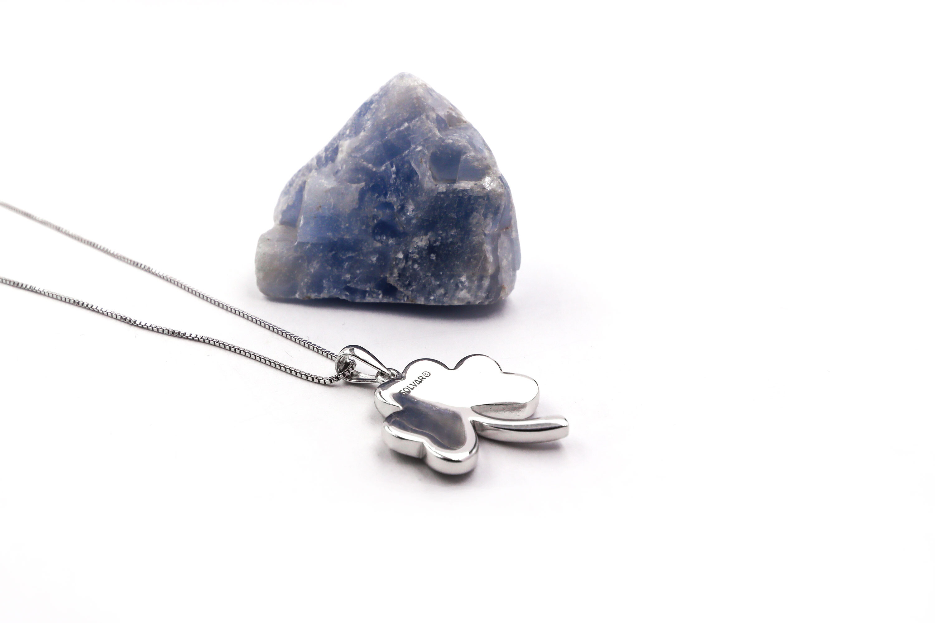 Real Sterling Silver Shamrock Necklace For Women