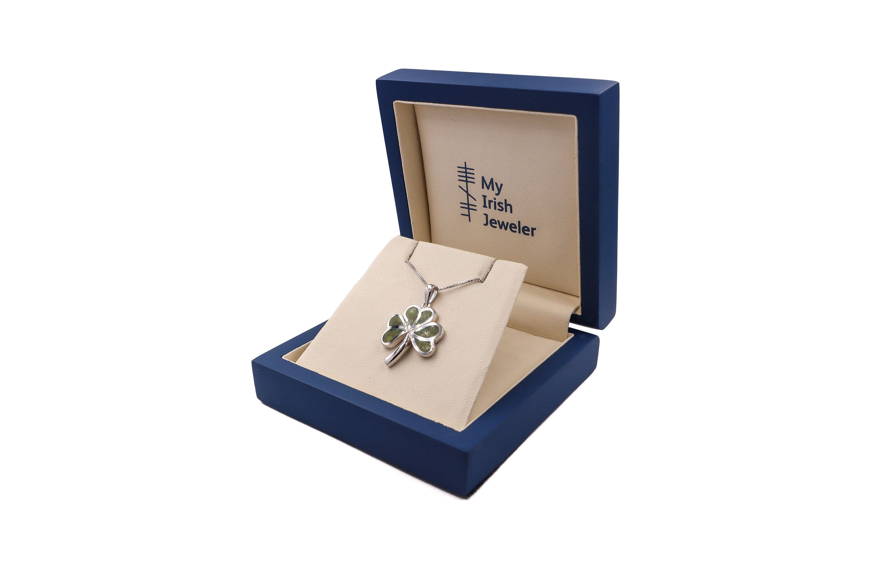 Authentic Sterling Silver Shamrock Necklace For Women