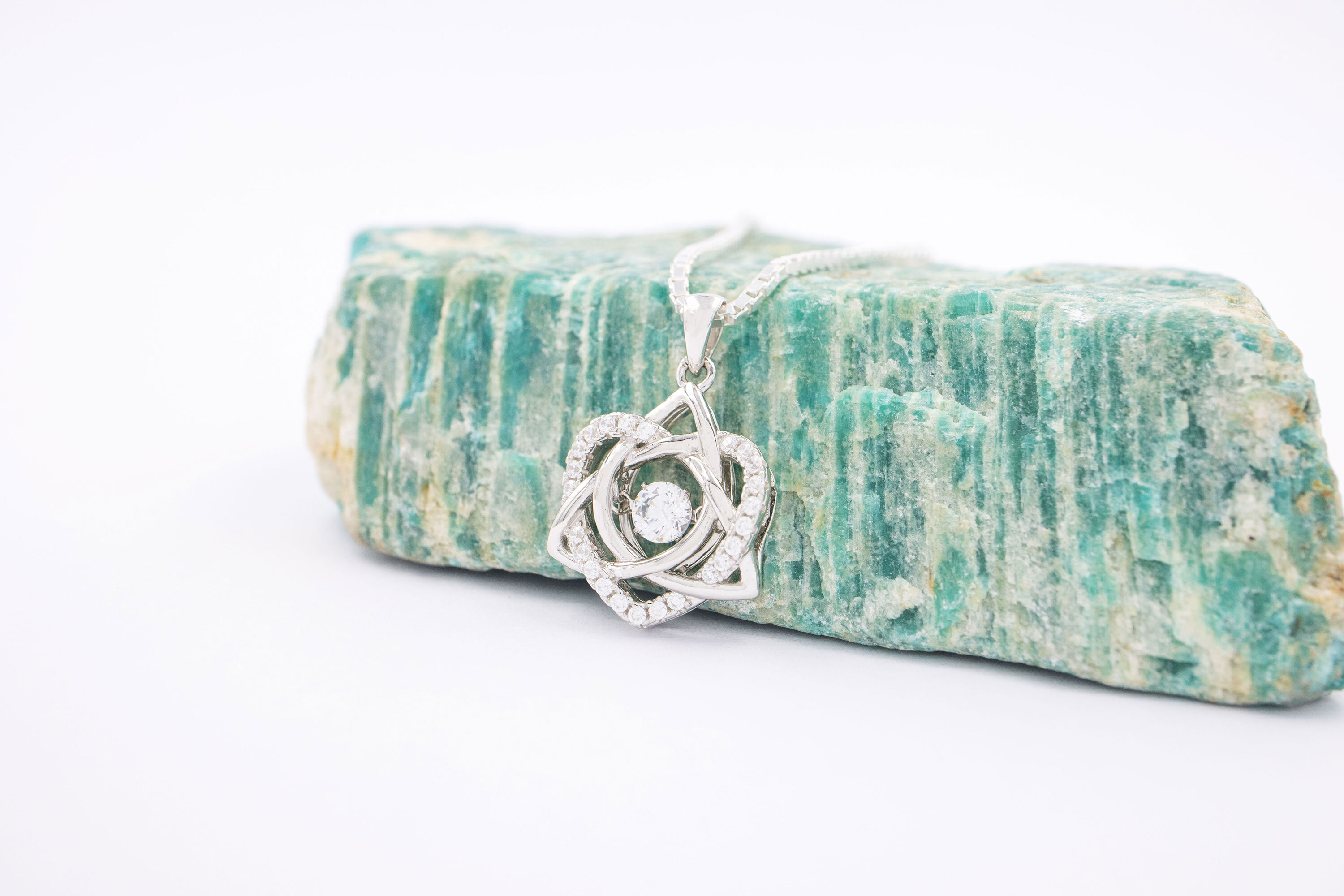 Womens Sterling Silver Trinity Knot Gift Set