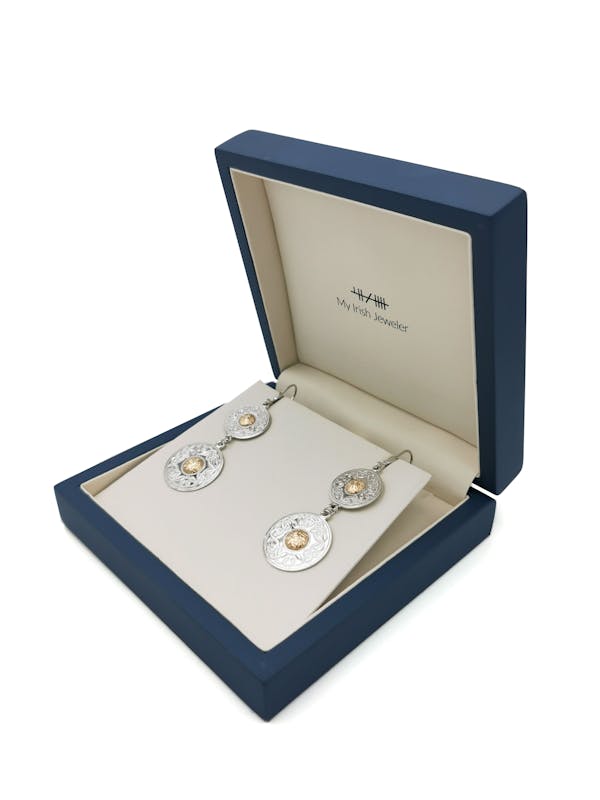 Authentic Sterling Silver Celtic Warrior Earrings For Women. In Luxury Packaging.