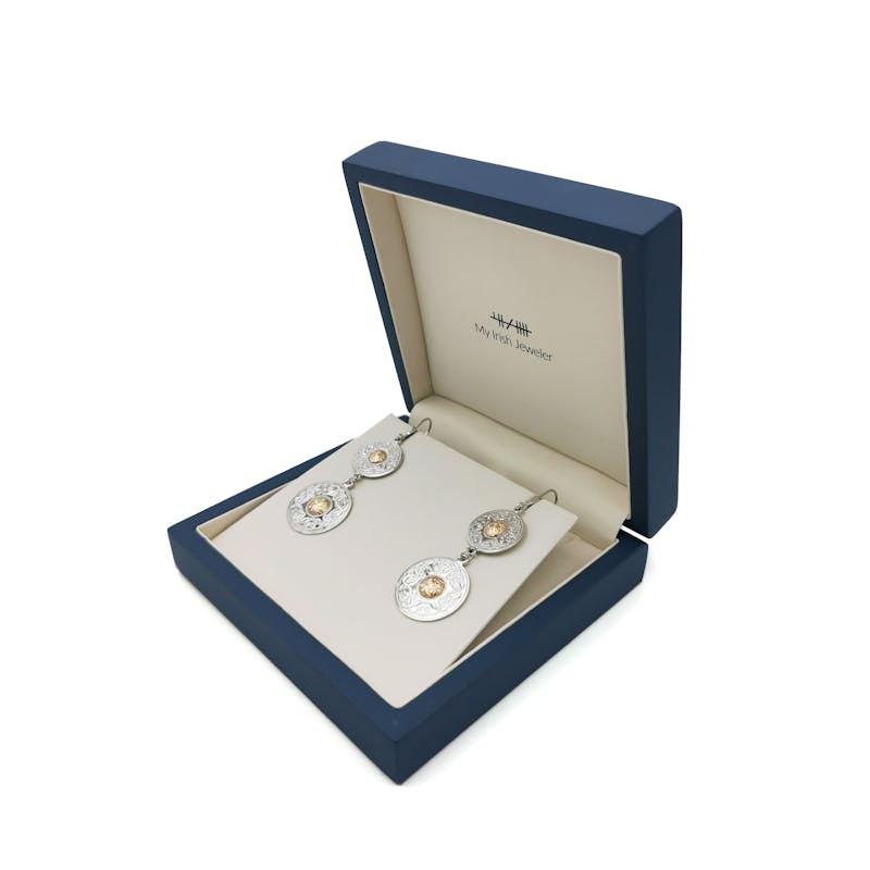 Authentic Sterling Silver Celtic Warrior Earrings For Women. In Luxury Packaging.