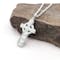 Mens Celtic Cross & High Crosses Of Ireland Necklace in Real Sterling Silver. Side View. - Gallery