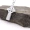 Irish Sterling Silver Celtic Cross Necklace For Men. Side View. - Gallery