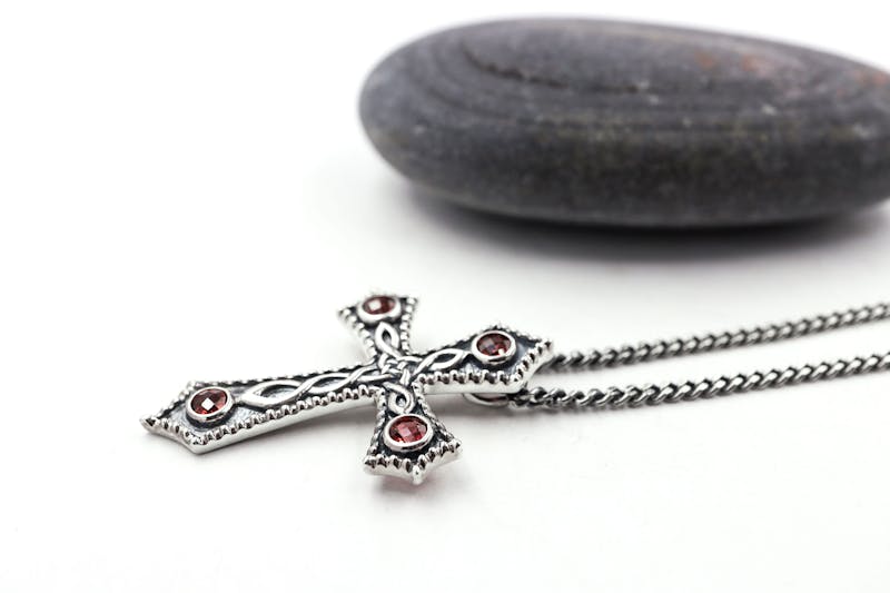 Real Sterling Silver Celtic Cross Necklace