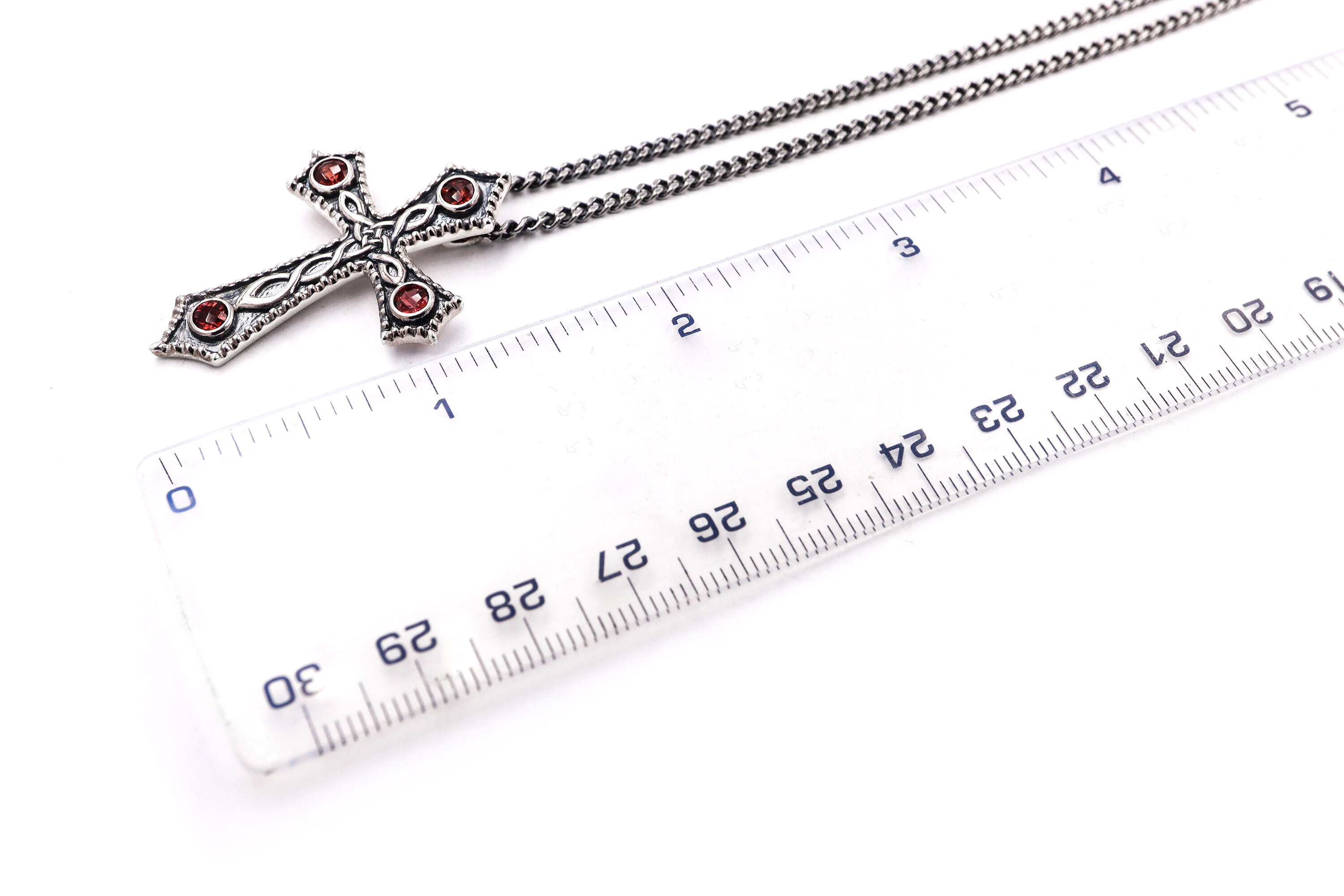 Genuine Sterling Silver Celtic Cross & Celtic Knot Necklace