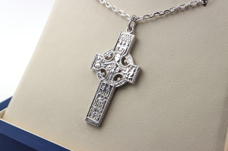 Irish Sterling Silver High Crosses Of Ireland Necklace