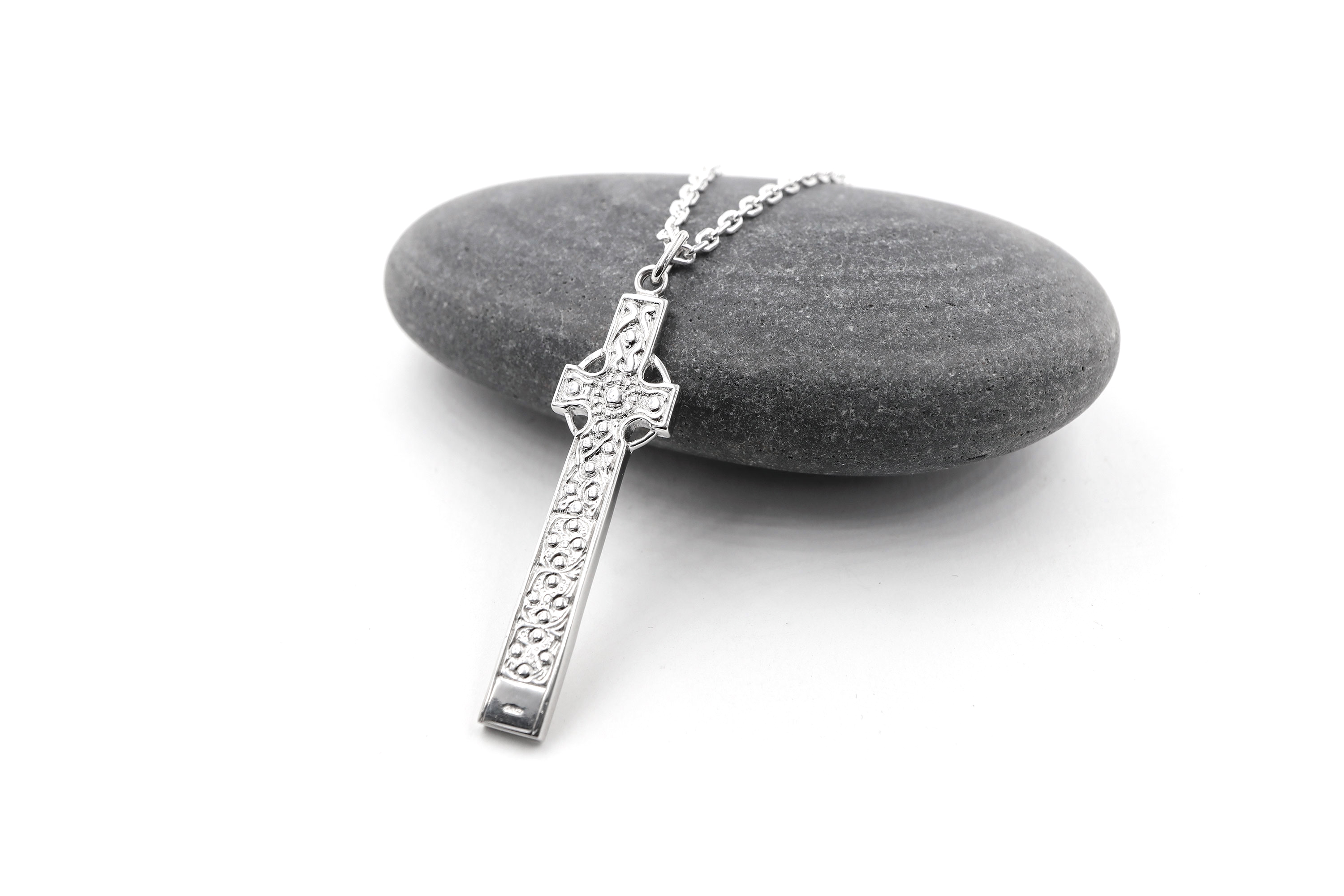 Striking Sterling Silver High Crosses Of Ireland & Celtic Cross Necklace